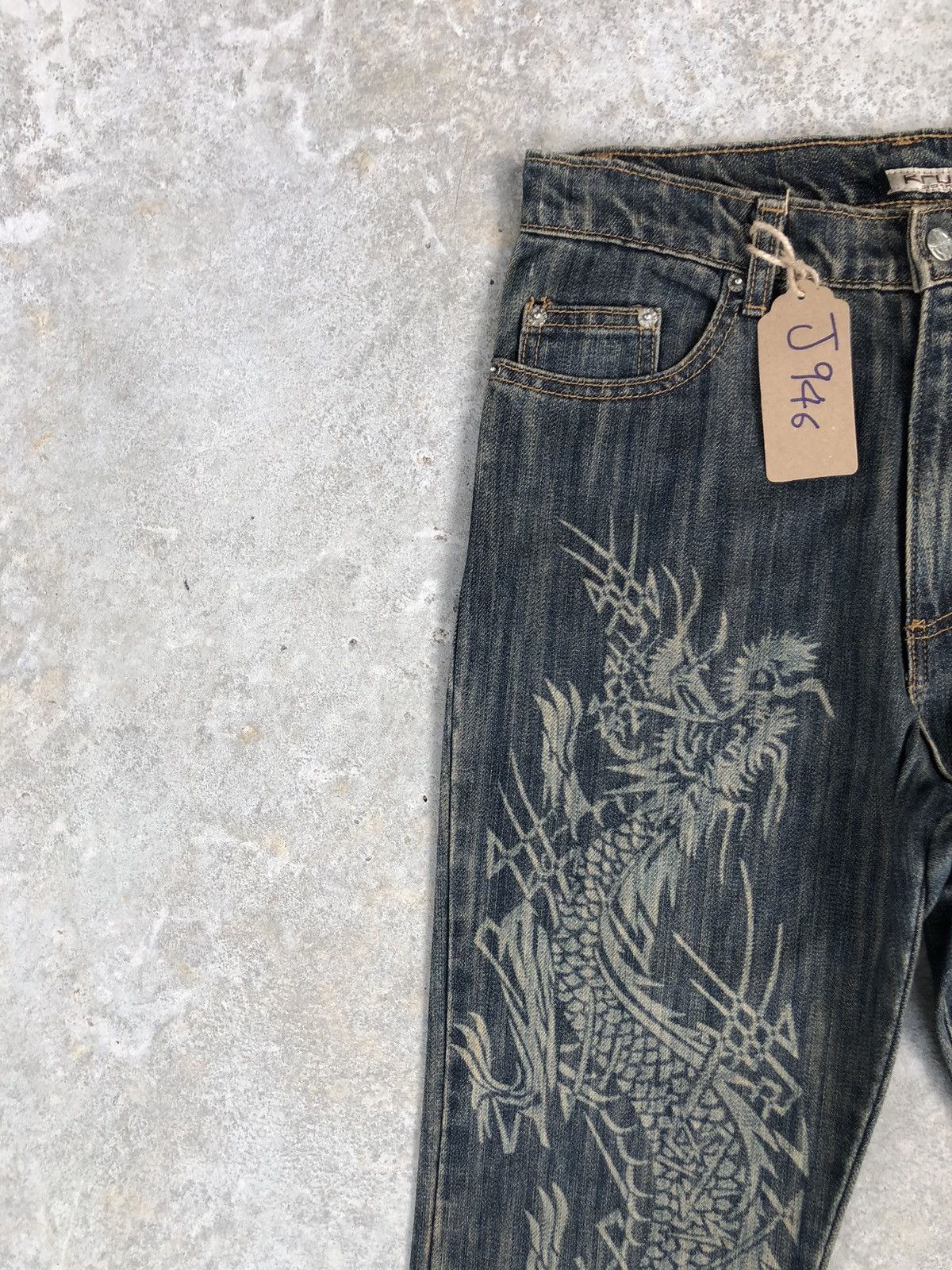 Japanese Brand Krush Flared Jeans Distressed Jeans Size US 28 / EU 44 - 4 Thumbnail