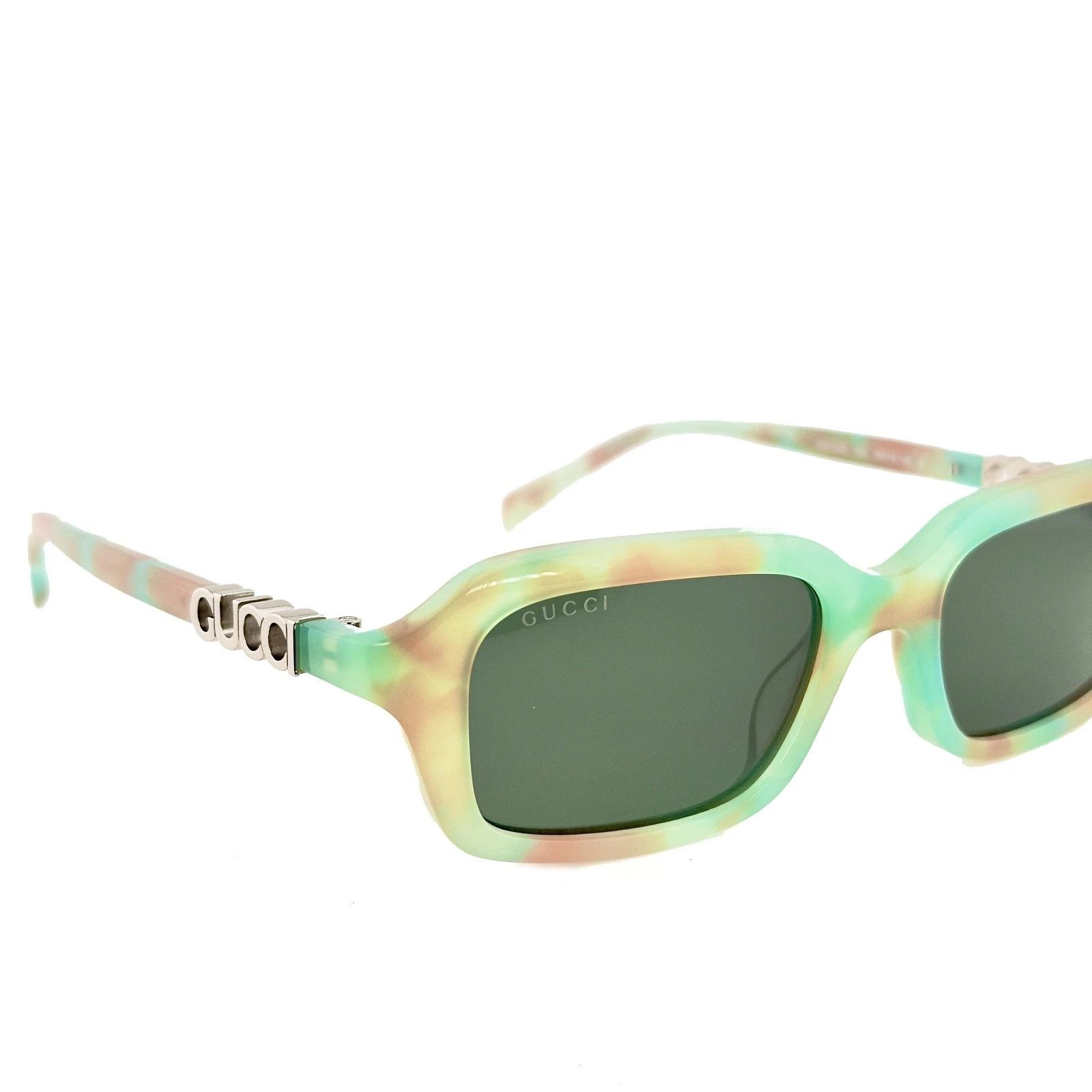Gucci GUCCI 2152 Gg2152S Green Havana Narrow Unisex Sunglasses 005 Size ONE SIZE - 9 Thumbnail