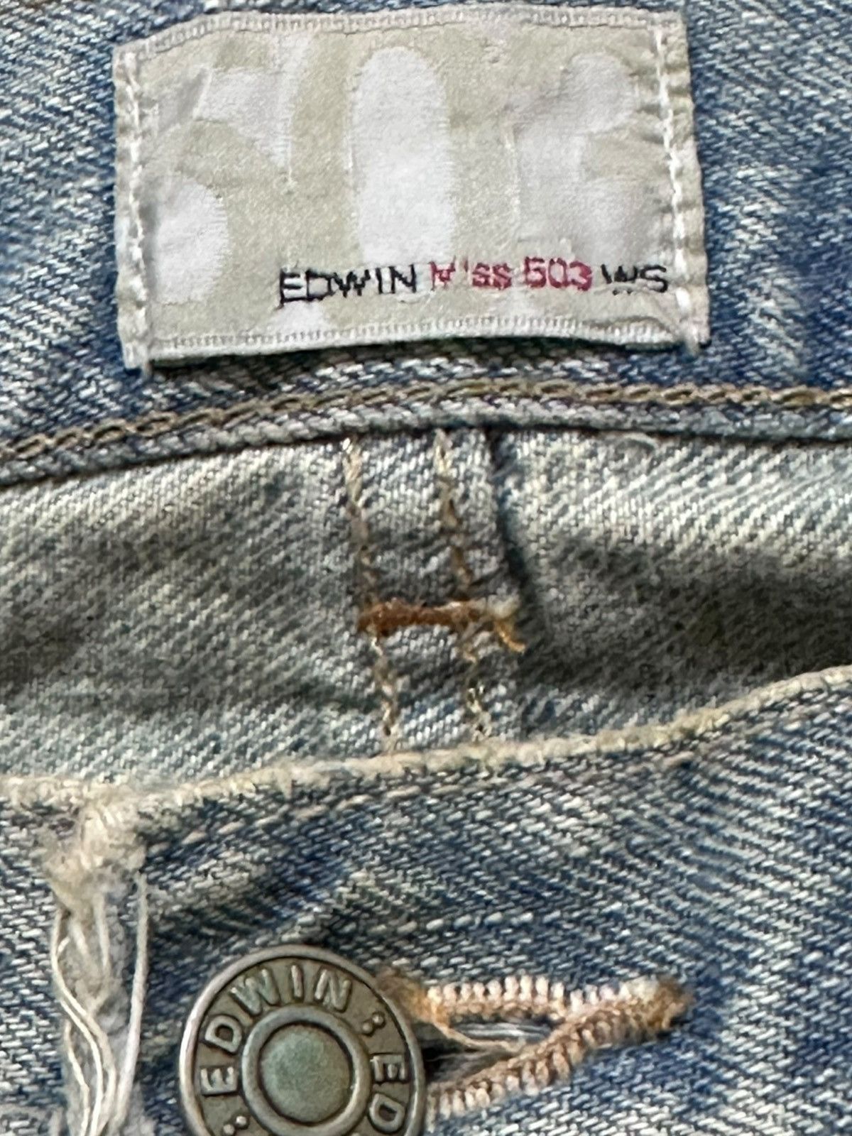 Edwin Vintage Edwin Miss 503WS Mudwash Grunge Distressed Denim Size US 30 / EU 46 - 5 Thumbnail