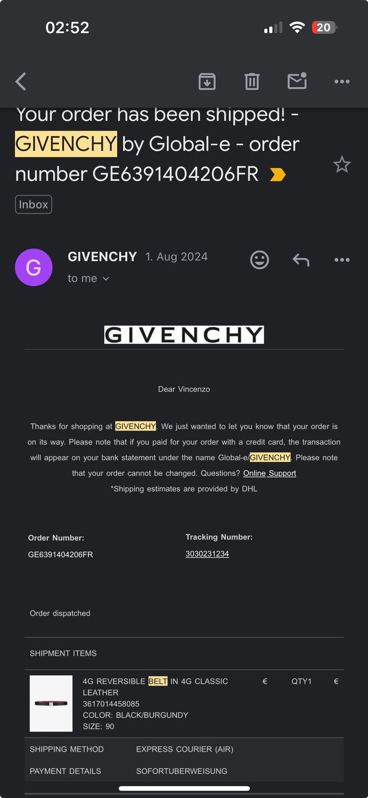 Givenchy GIVENCHY 4G REVERSIBLE BELT IN 4G CLASSIC LEATHER Size 32 - 6 Thumbnail
