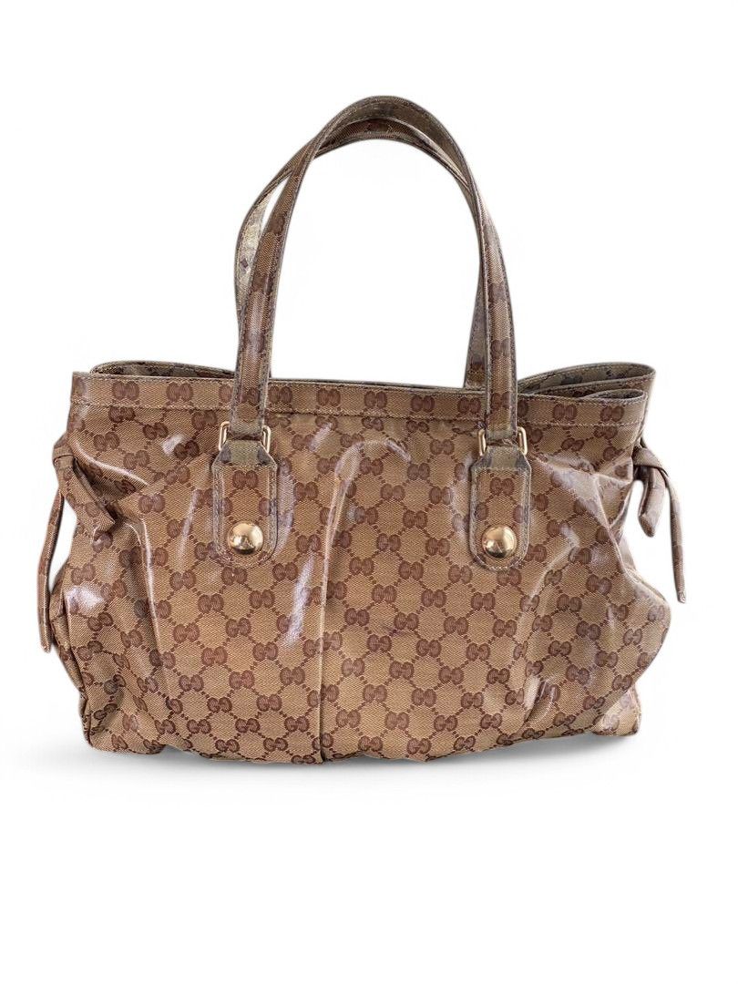 Gucci Gucci - Crystal Canvas Leather GG Monogram Brown Size ONE SIZE - 2 Thumbnail