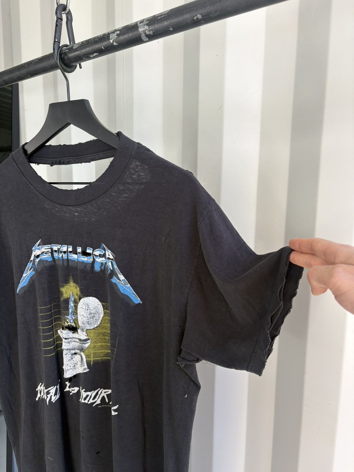 Band Tees Thrashed Metallica Metal Up Your Ass Faded Shirt GRUNGE Size US L / EU 52-54 / 3 - 2 Thumbnail