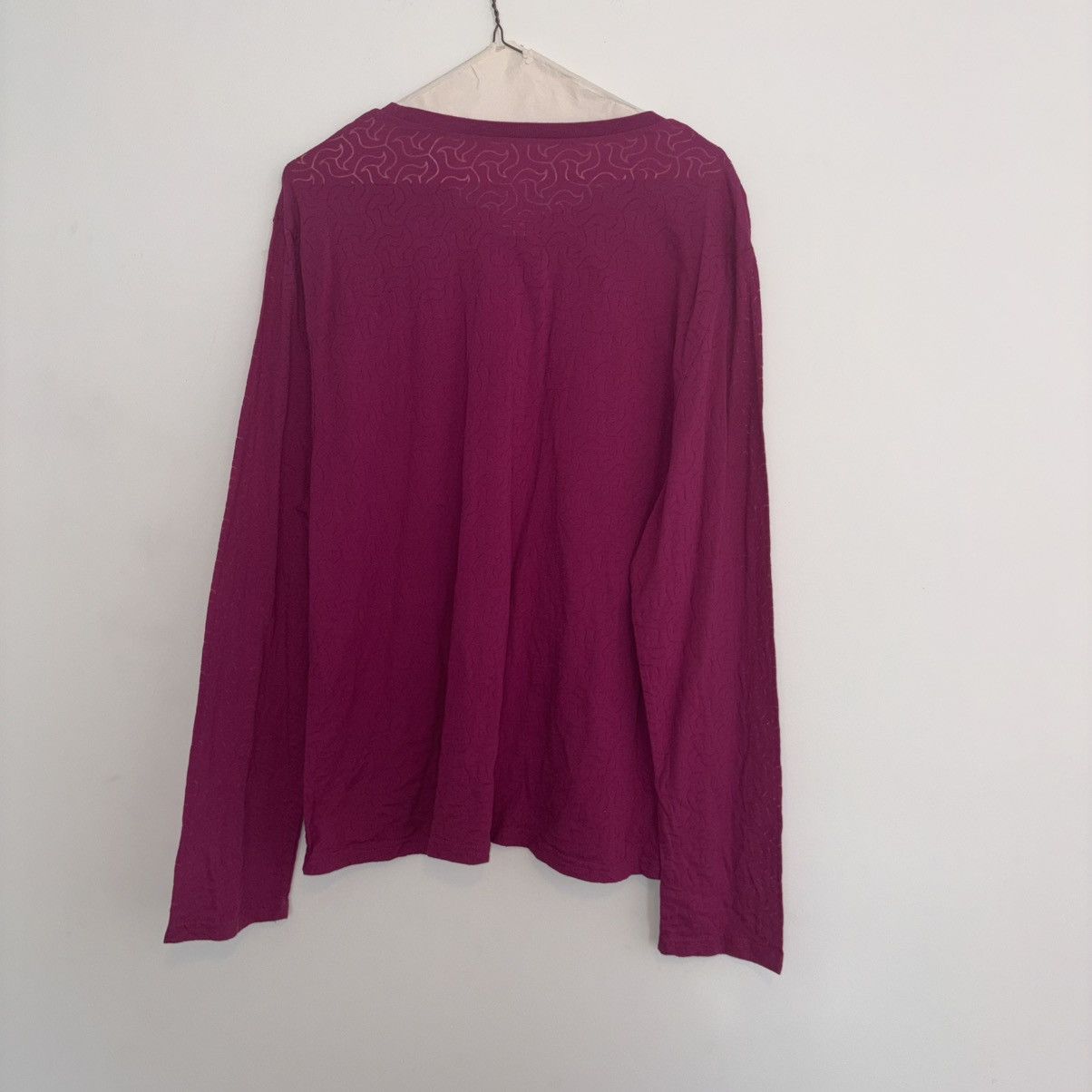 Other Think Medical Dark Pink Long Sleeve Pattern Shirt Size XXL / US 16-18 / IT 52-54 - 3 Thumbnail