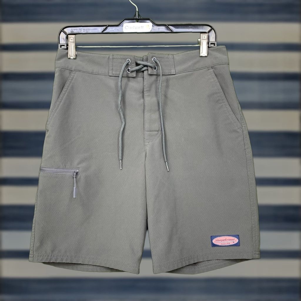 Vineyard Vines Vineyard Vines Mens 28 On The Go Short Gray Chino Performance Golf Shorts Swim Short Size US 28 / EU 44 - 1 Thumbnail