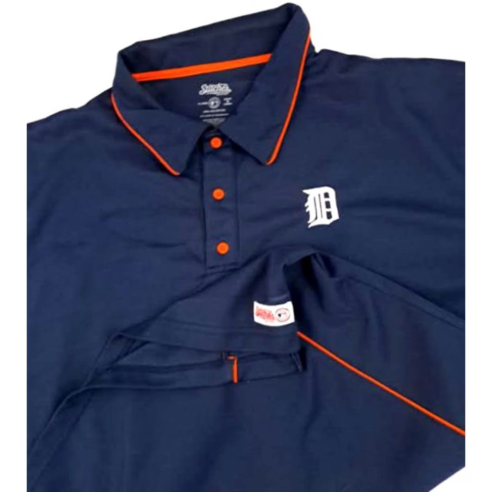 Vintage Stitches Polo Shirt Detroit Tigers 2XL Blue Short Sleeve Button-Up Golf Shirt Men Size US XXL / EU 58 / 5 - 3 Thumbnail