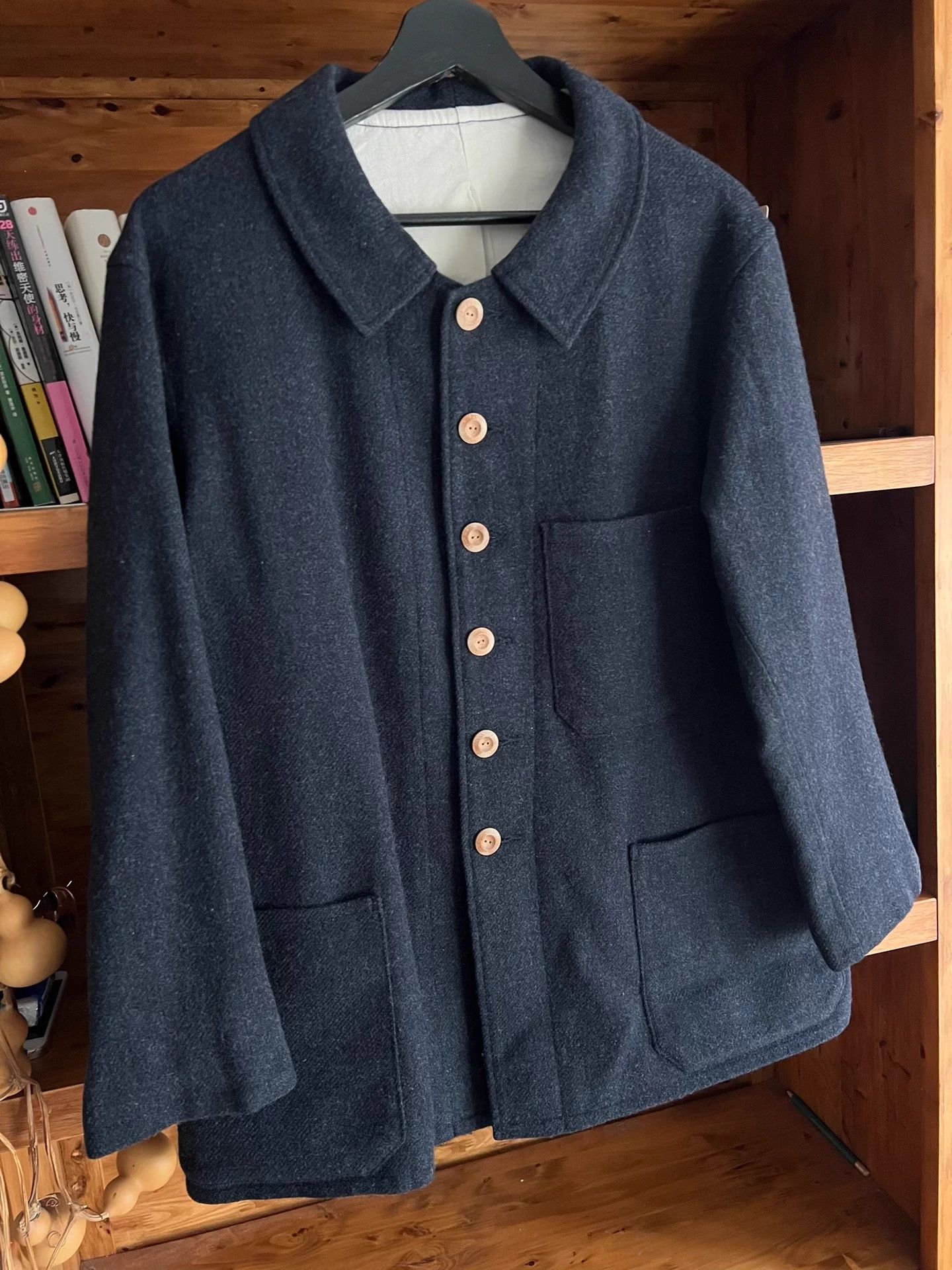 Visvim visvim 2017 indigo wooden button wool coat 3 Size US L / EU 52-54 / 3 - 2 Thumbnail