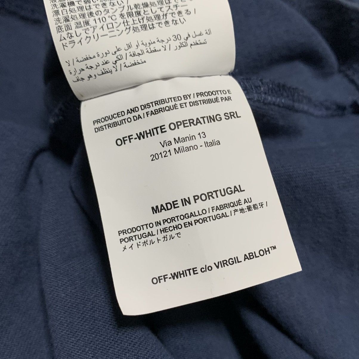 Off-White Off White Medium Logo Blue Tee Virgil Abloh Size US M / EU 48-50 / 2 - 8 Thumbnail