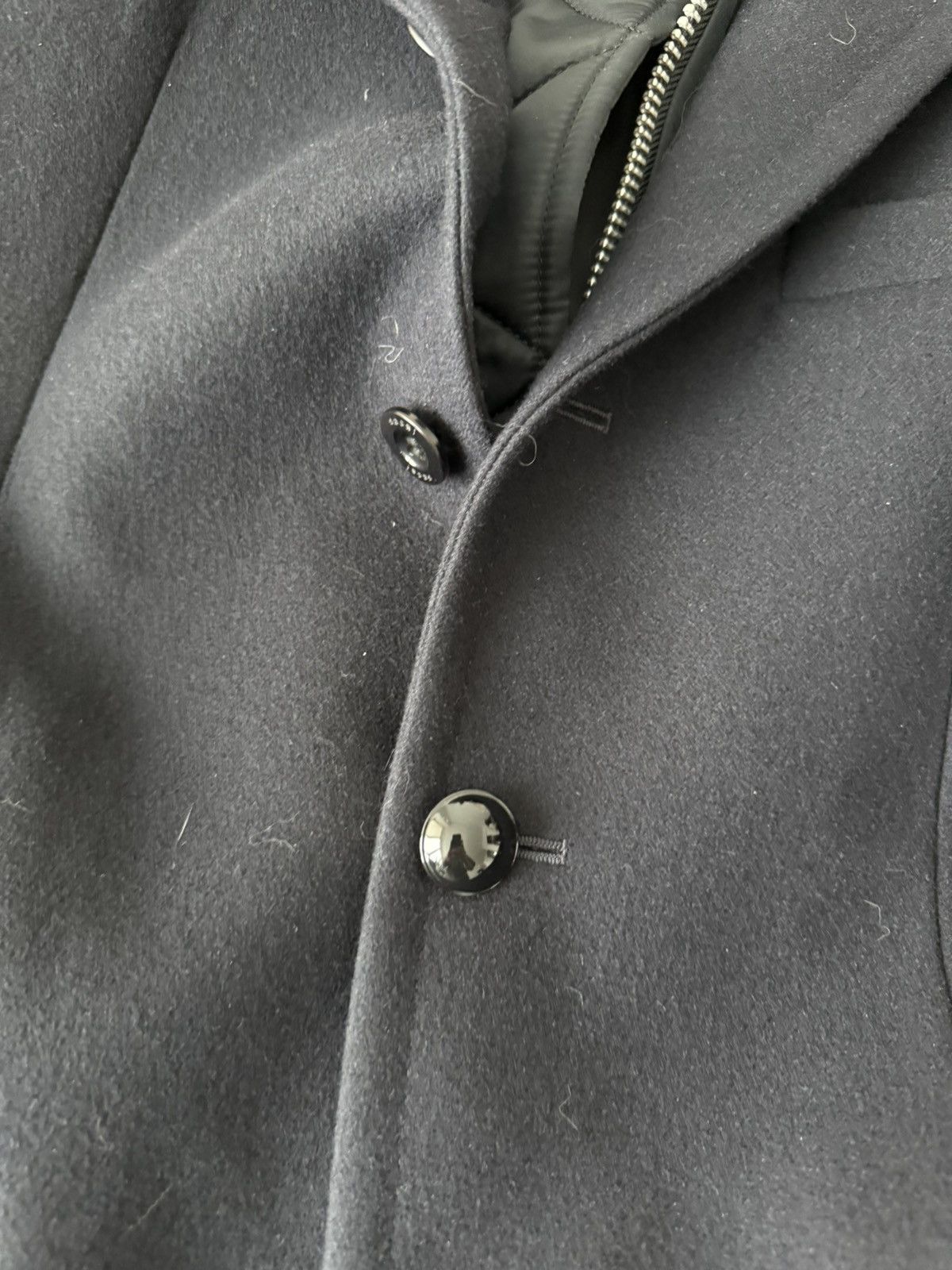 Sacai Navy Sacai Wool Coat w/ Bomber details Size US M / EU 48-50 / 2 - 3 Thumbnail