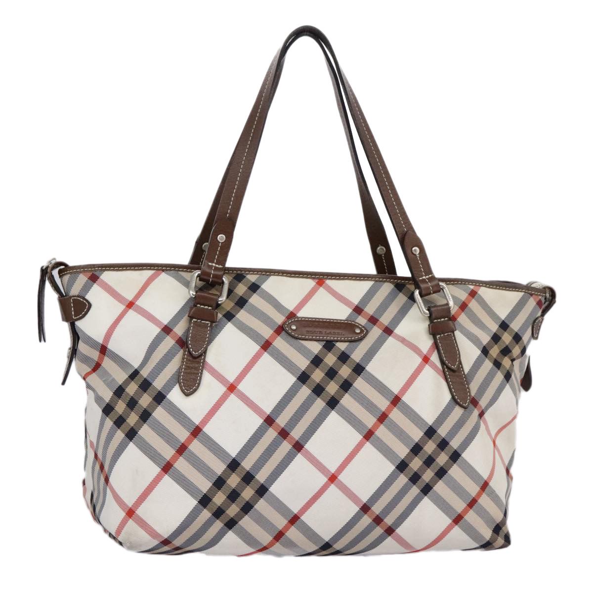 Burberry Nova Check Beige Synthetic Tote Bag (Pre-Owned) Size ONE SIZE - 1 Thumbnail