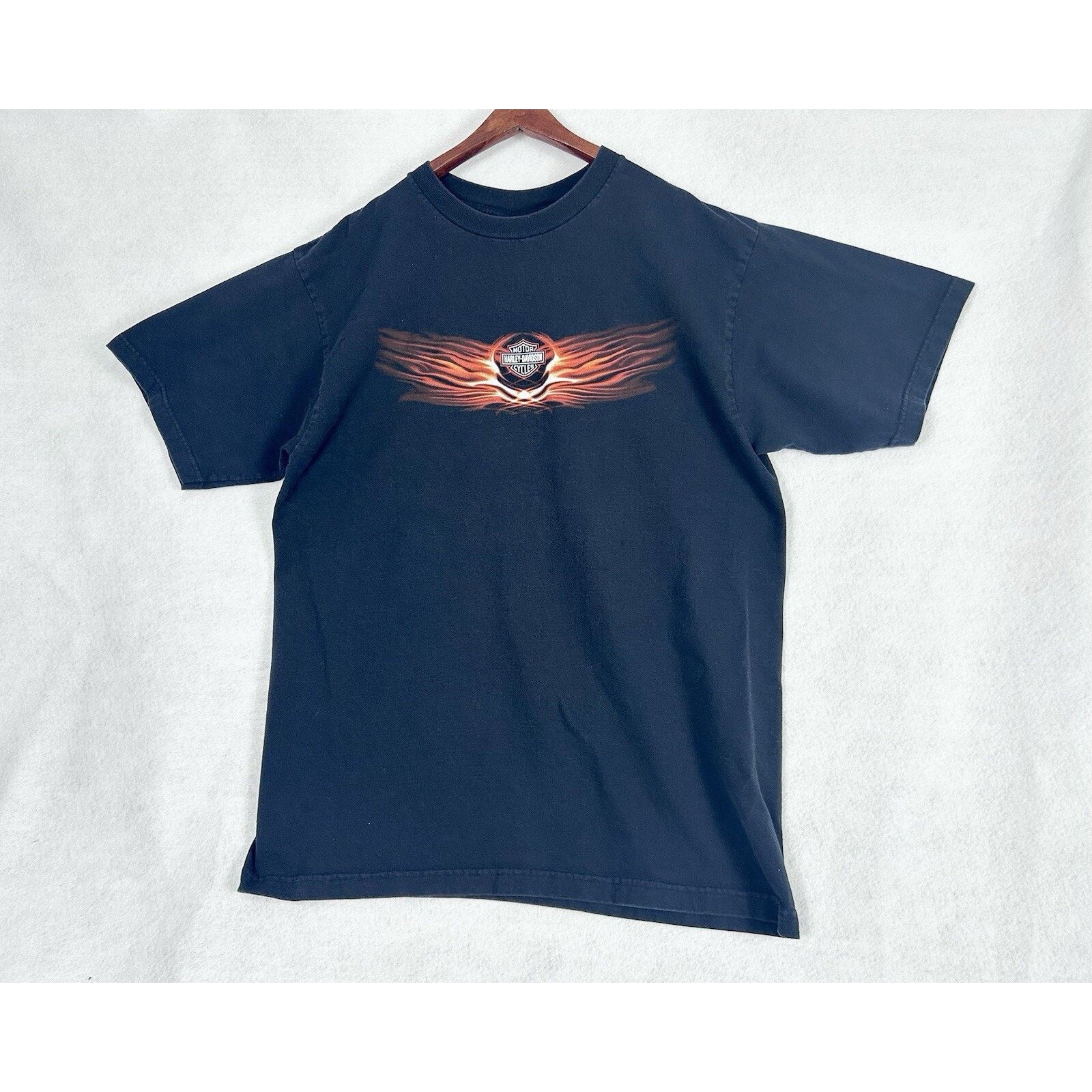 Harley Davidson Harley Davidson Flames Logo XL Shirt Texas Eagle Back Black Size US XL / EU 56 / 4 - 1 Thumbnail
