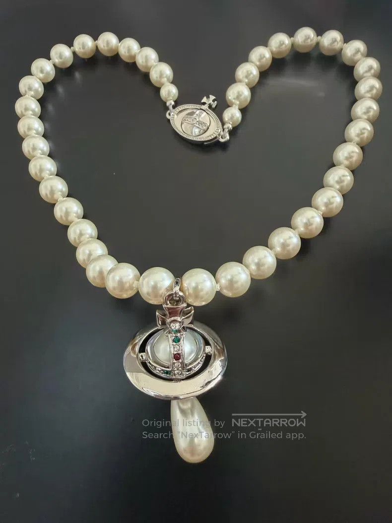 Vivienne Westwood Vivienne Westwood Saturn Pearl Necklace Size ONE SIZE - 1 Thumbnail
