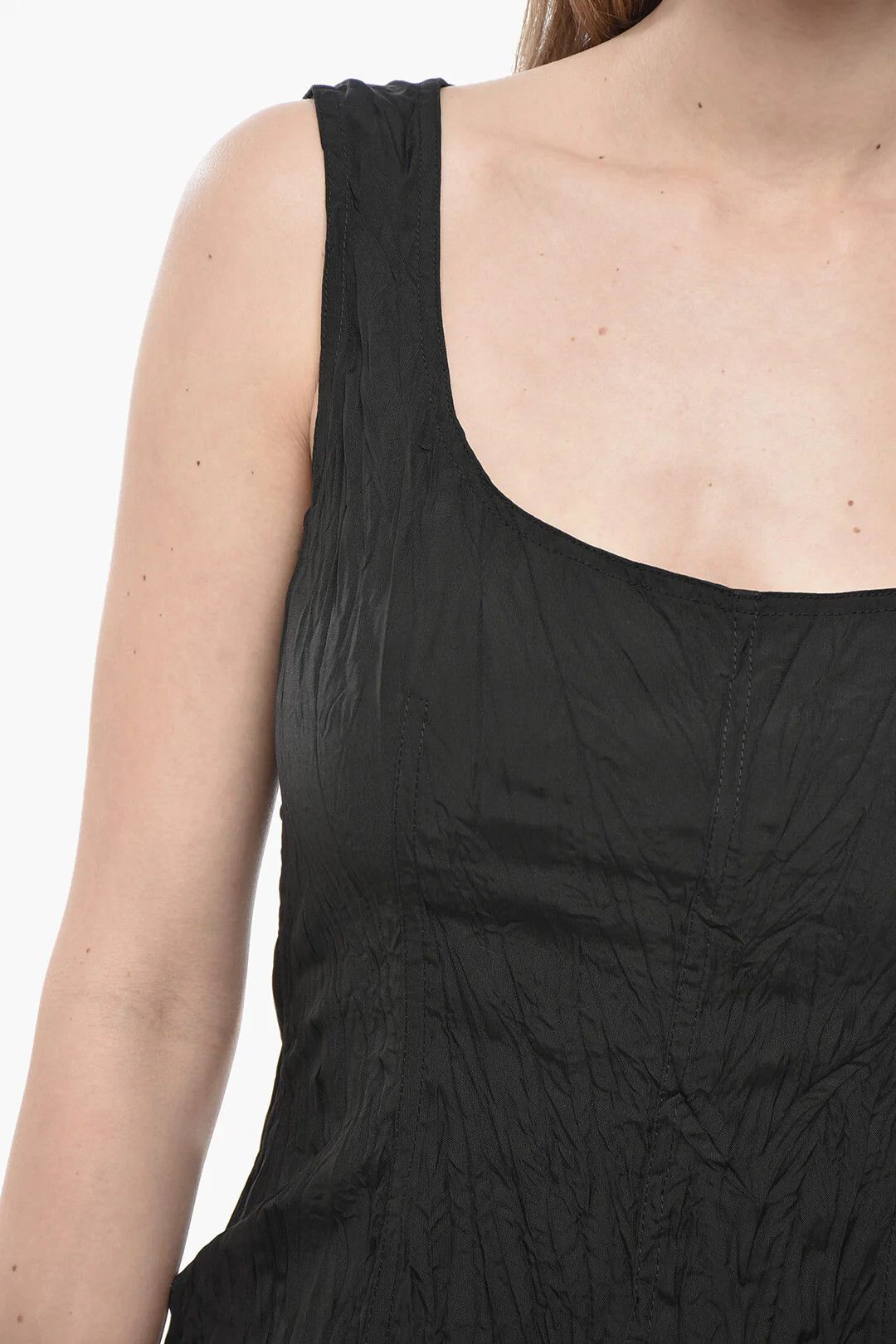 Bottega Veneta og1mm0426 Midi Dress in Black Size XS / US 0-2 / IT 36-38 - 3 Thumbnail