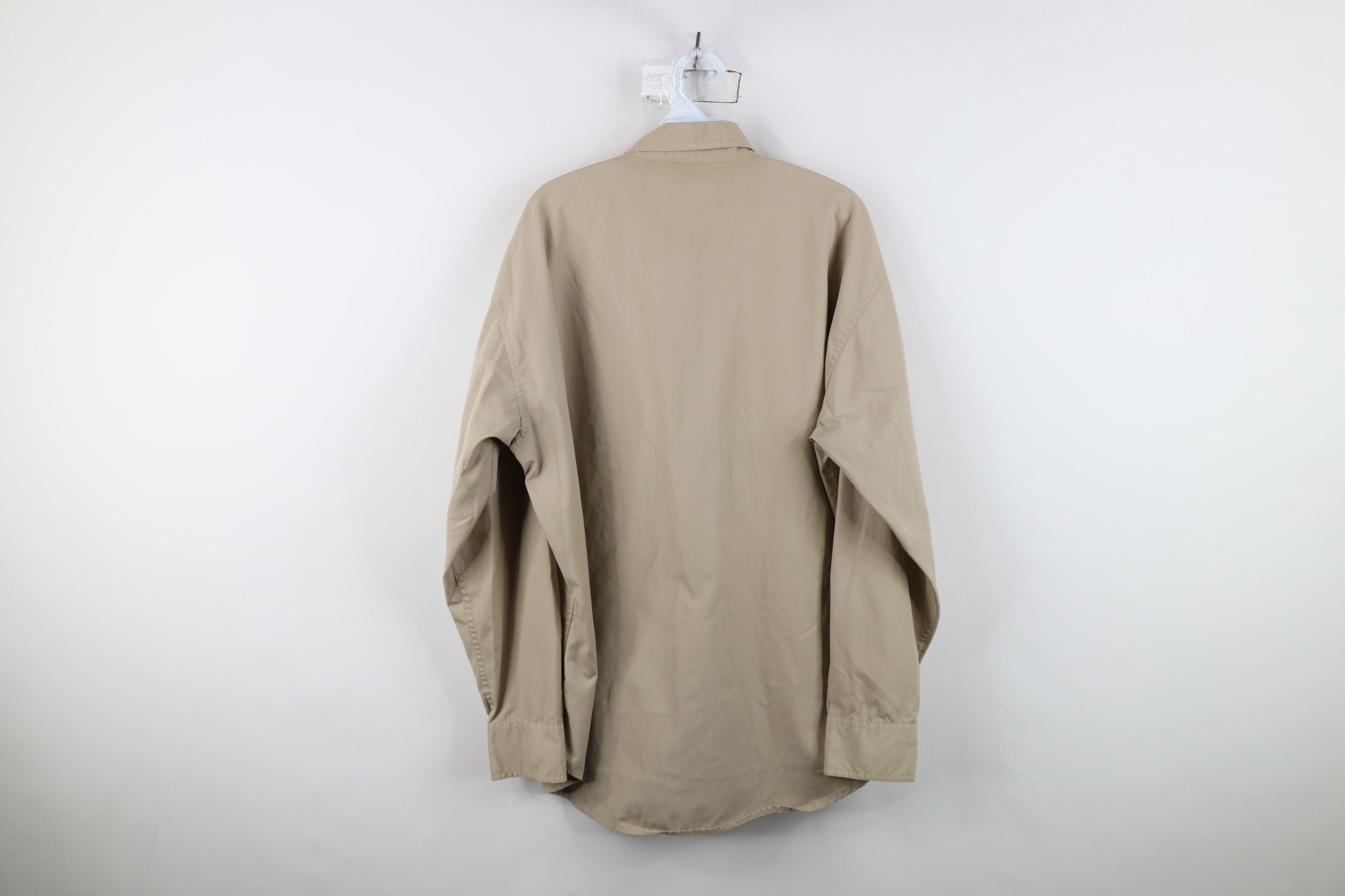 Cabelas Vintage 90s Cabelas Spell Out Safari Bush Button Shirt Beige Size US L / EU 52-54 / 3 - 12 Thumbnail