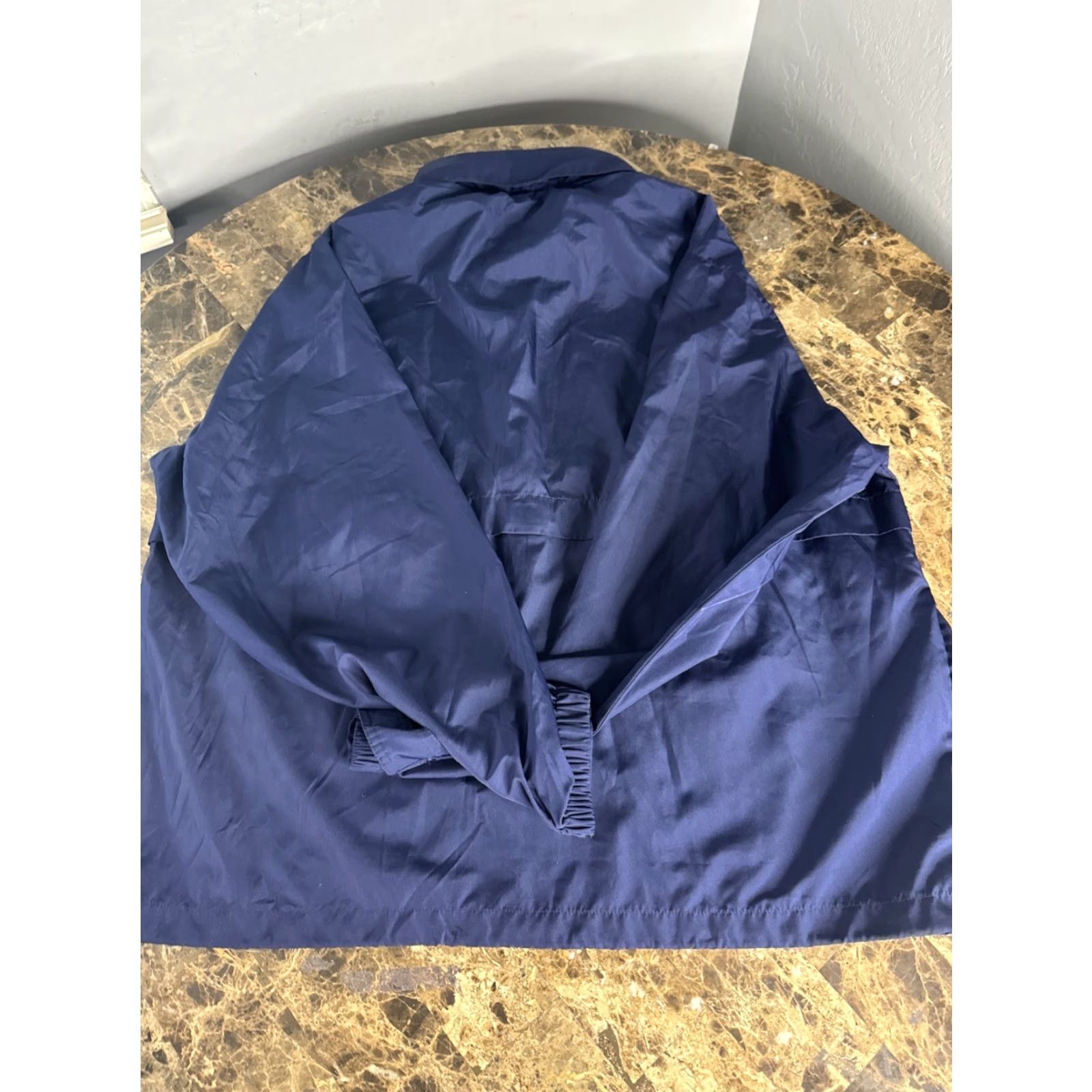 Eddie Bauer VINTAGE Eddie Bauer Windbreaker Jacket Mens L Navy Packable Hoodie Sleeve Nylon Jacket Size US L / EU 52-54 / 3 - 4 Thumbnail