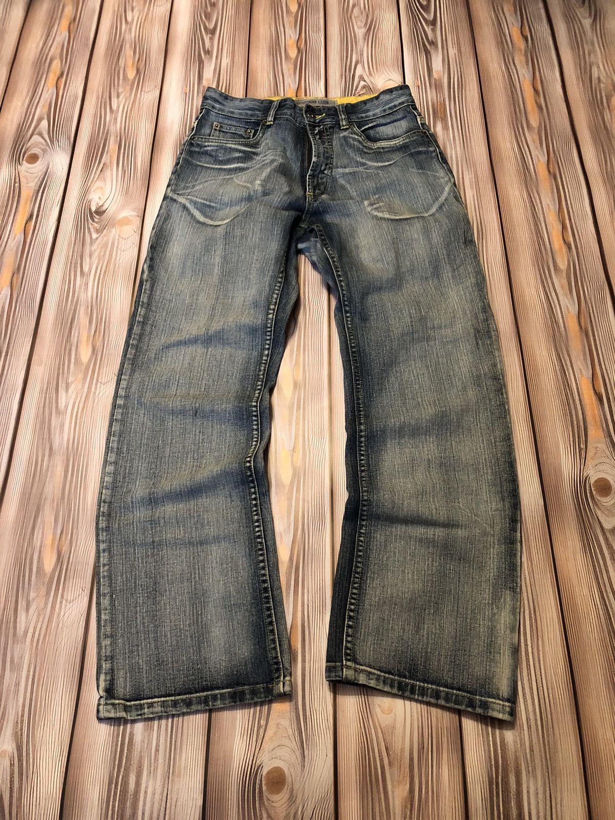 Pre-owned Hysteric Glamour X If Six Was Nine Crazy Vintage Washed Blue Baggy Jeans Japanese Y2k (size 32)