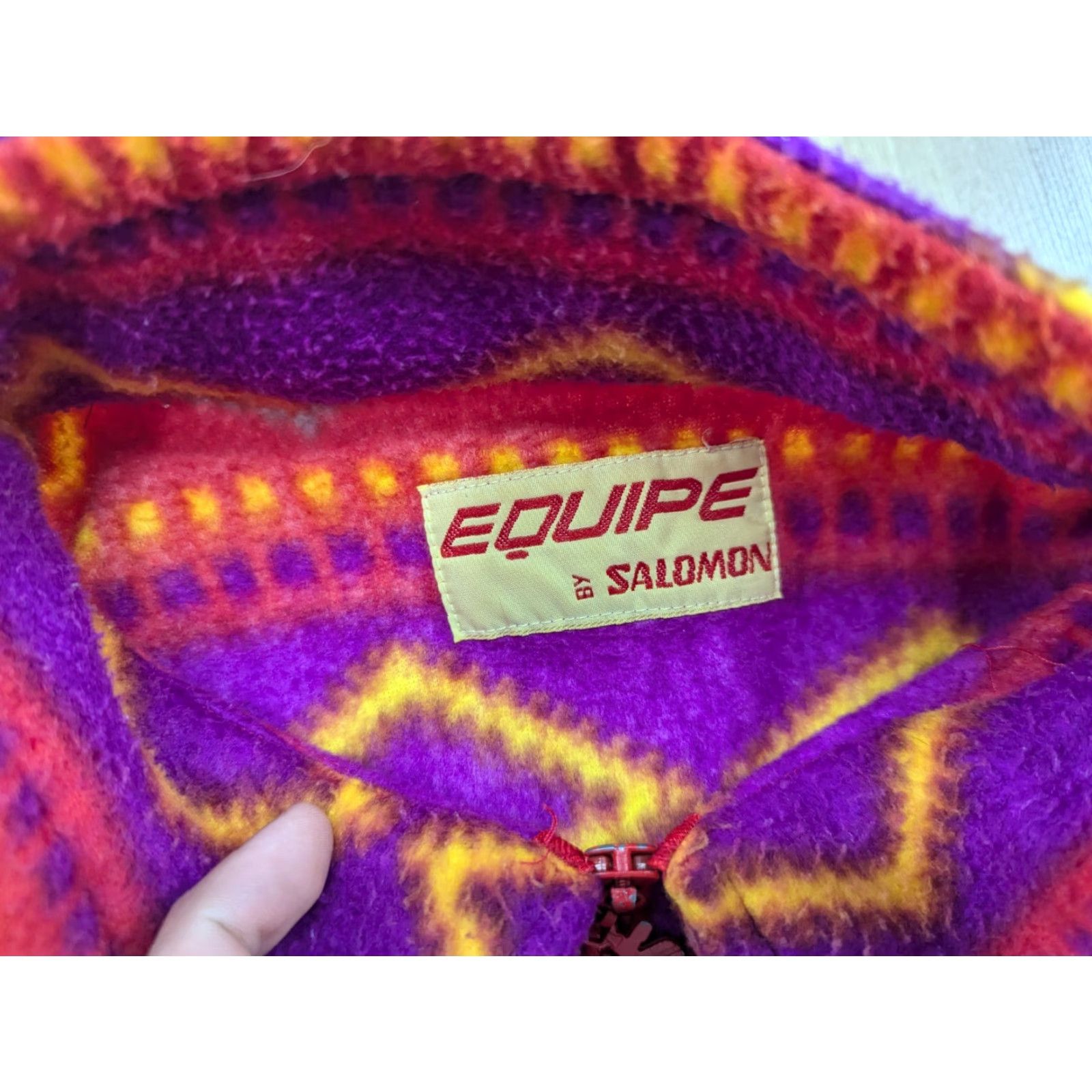 Salomon Vintage Salomon Equipe Fleece Jacket M Aztec Outdoor Geometric Size US M / EU 48-50 / 2 - 7 Thumbnail