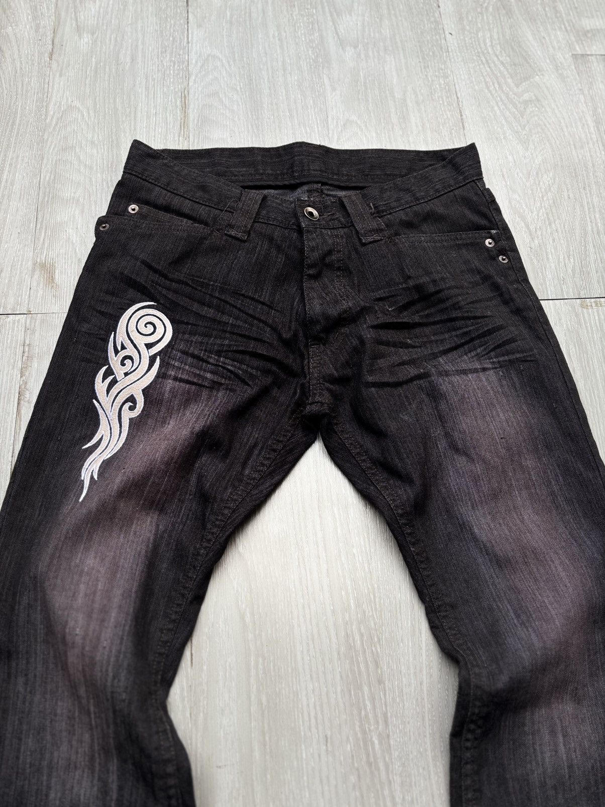Japanese Brand MALE & CO tribal flare jeans Size US 28 / EU 44 - 2 Thumbnail