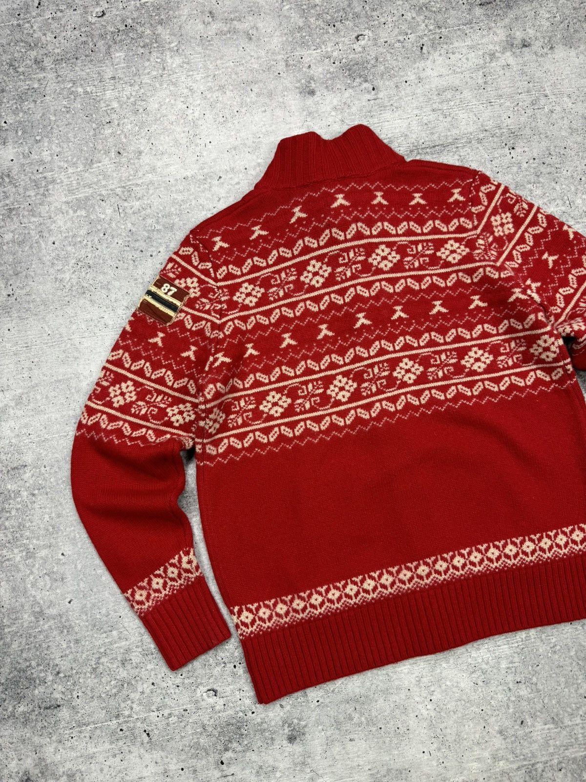 Napapijri × Vintage Vintage Napapijri 90’s Y2K Style Big Logo Rare Wool Sweater Size US L / EU 52-54 / 3 - 18 Thumbnail