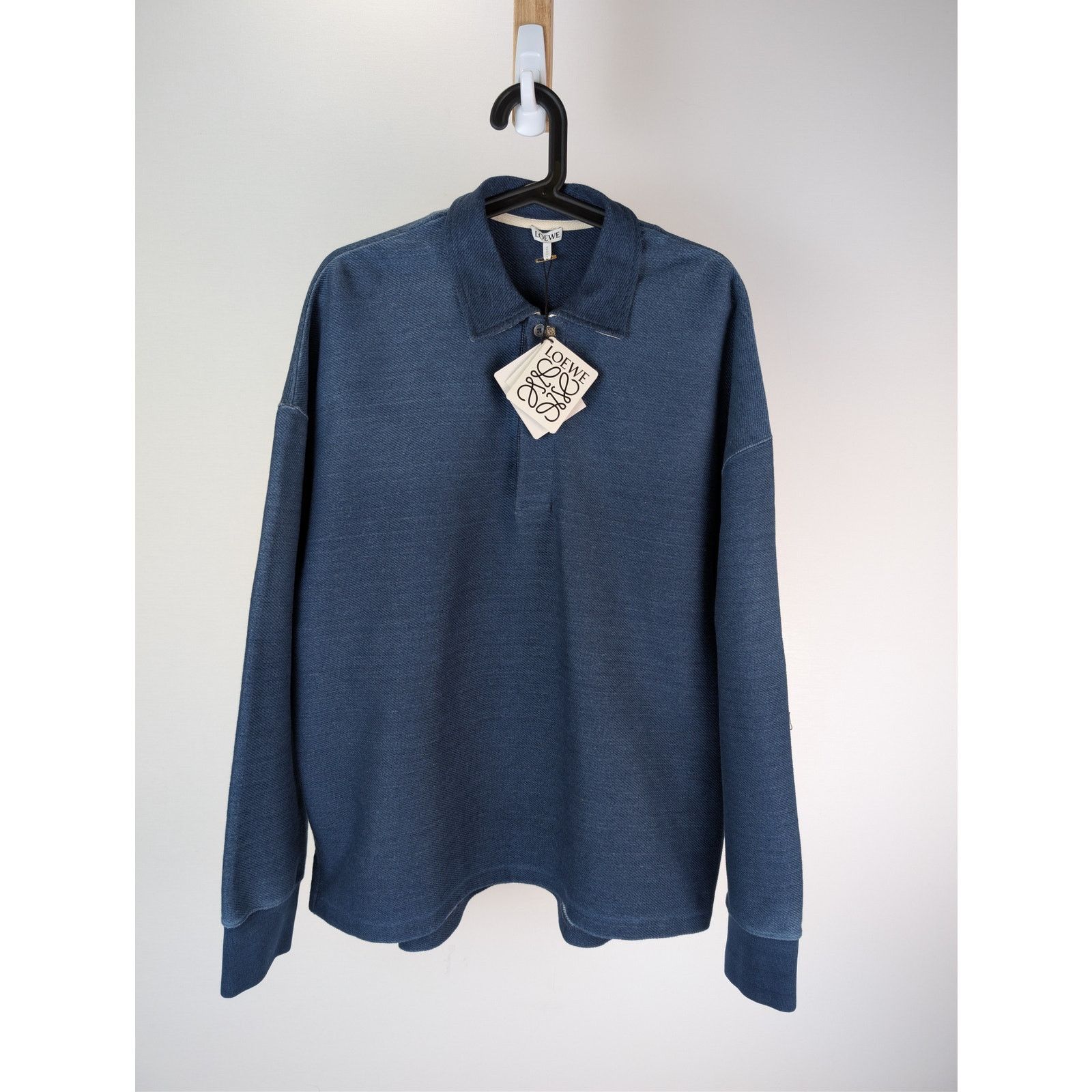 Loewe o1rshd1 Polo Sweatshirt in Azul Size US M / EU 48-50 / 2 - 2 Thumbnail