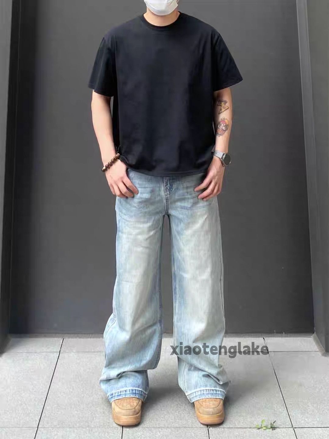 Jean Custom washed faded skate hiphop yuppie y2k jeans Size US 30 / EU 46 - 3 Thumbnail