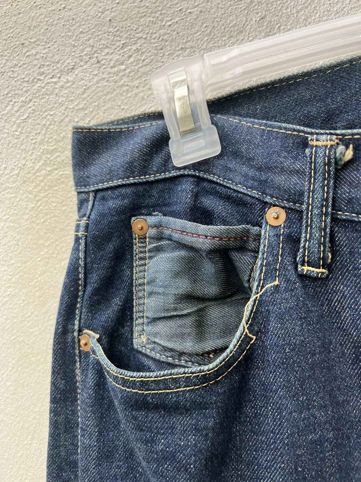 45rpm Vintage 90s 45rpm Japan Mud Denim Straight Leg Jeans Size US 32 / EU 48 - 9 Thumbnail
