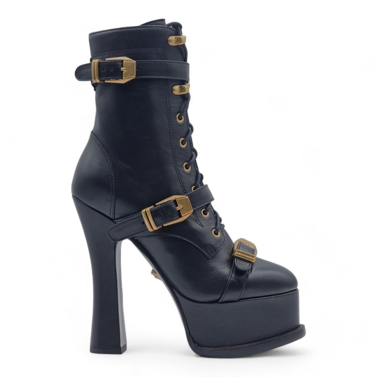 Versace Platform Boots - Nappa Leather - Black - Size 35.5 $2300 Size US 5.5 / IT 35.5 - 2 Thumbnail