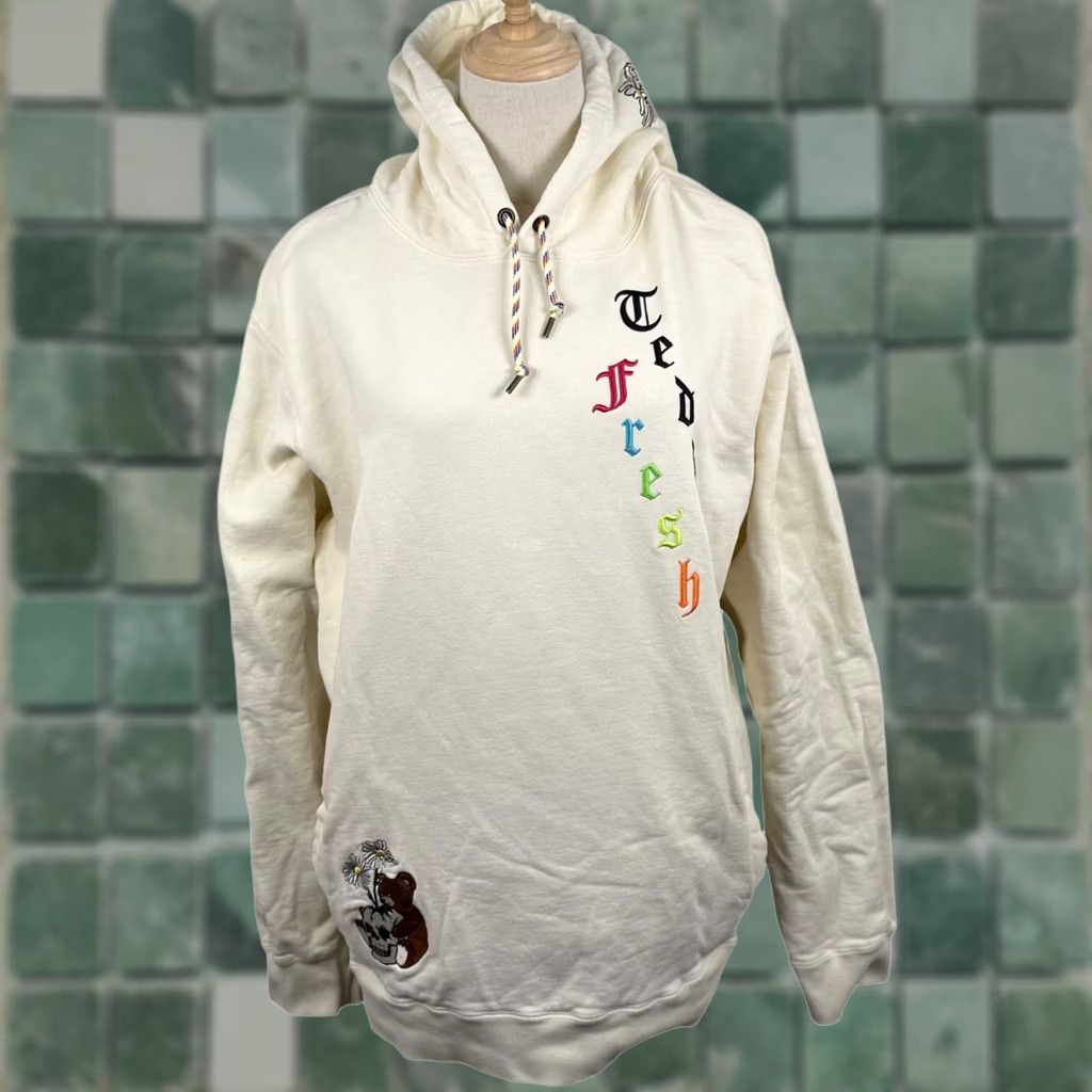 Teddy Fresh Teddy Fresh XL Hoodie Unisex Embroidered Bear Skull Daisies Graphic Print Streetwear Oversized Size US XL / EU 56 / 4 - 1 Thumbnail