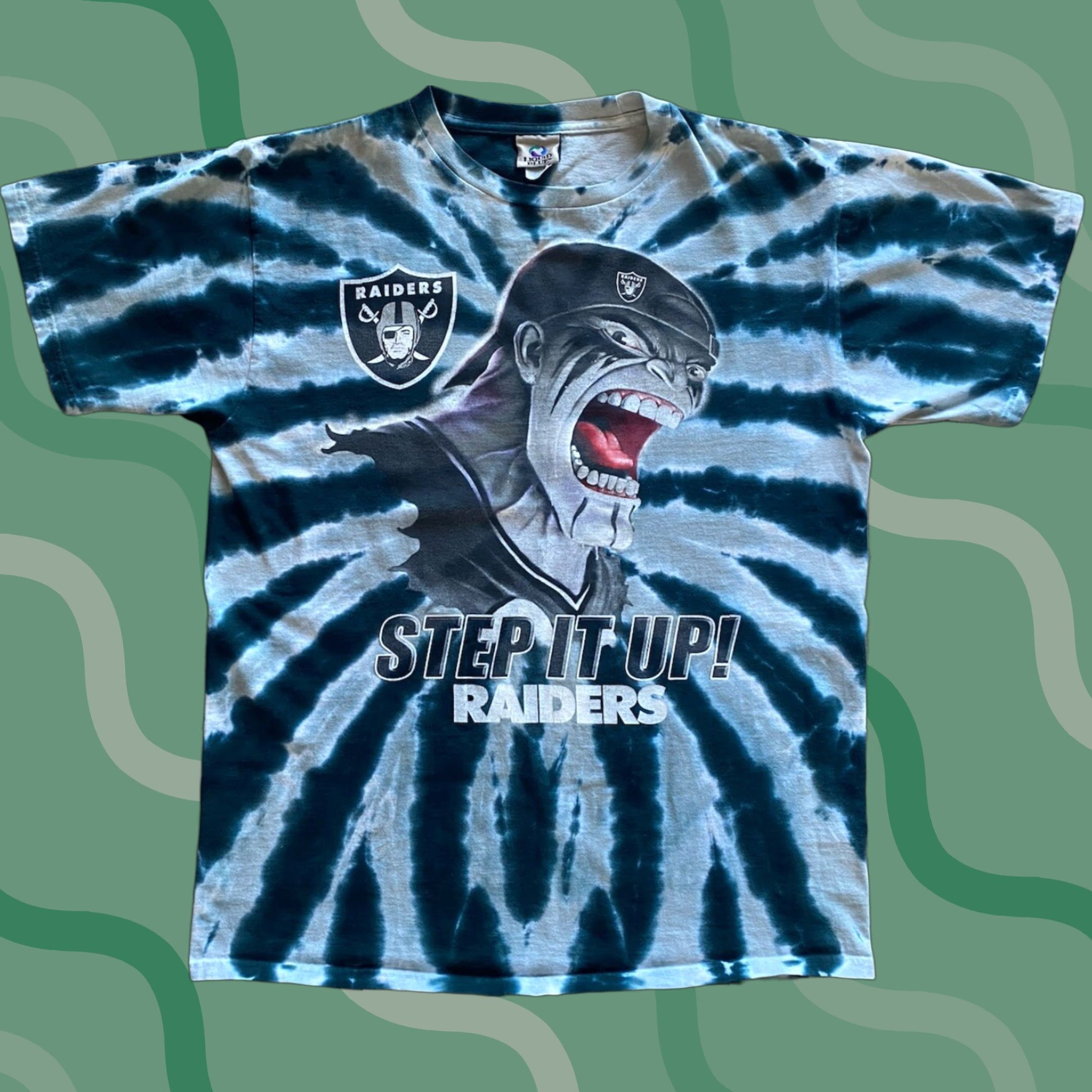 Liquid Blue Liquid Blue T Shirt Raiders NFL Multicolor Short Sleeve Men’s Large L Sports Tie Dye Shirt Size US L / EU 52-54 / 3 - 1 Thumbnail