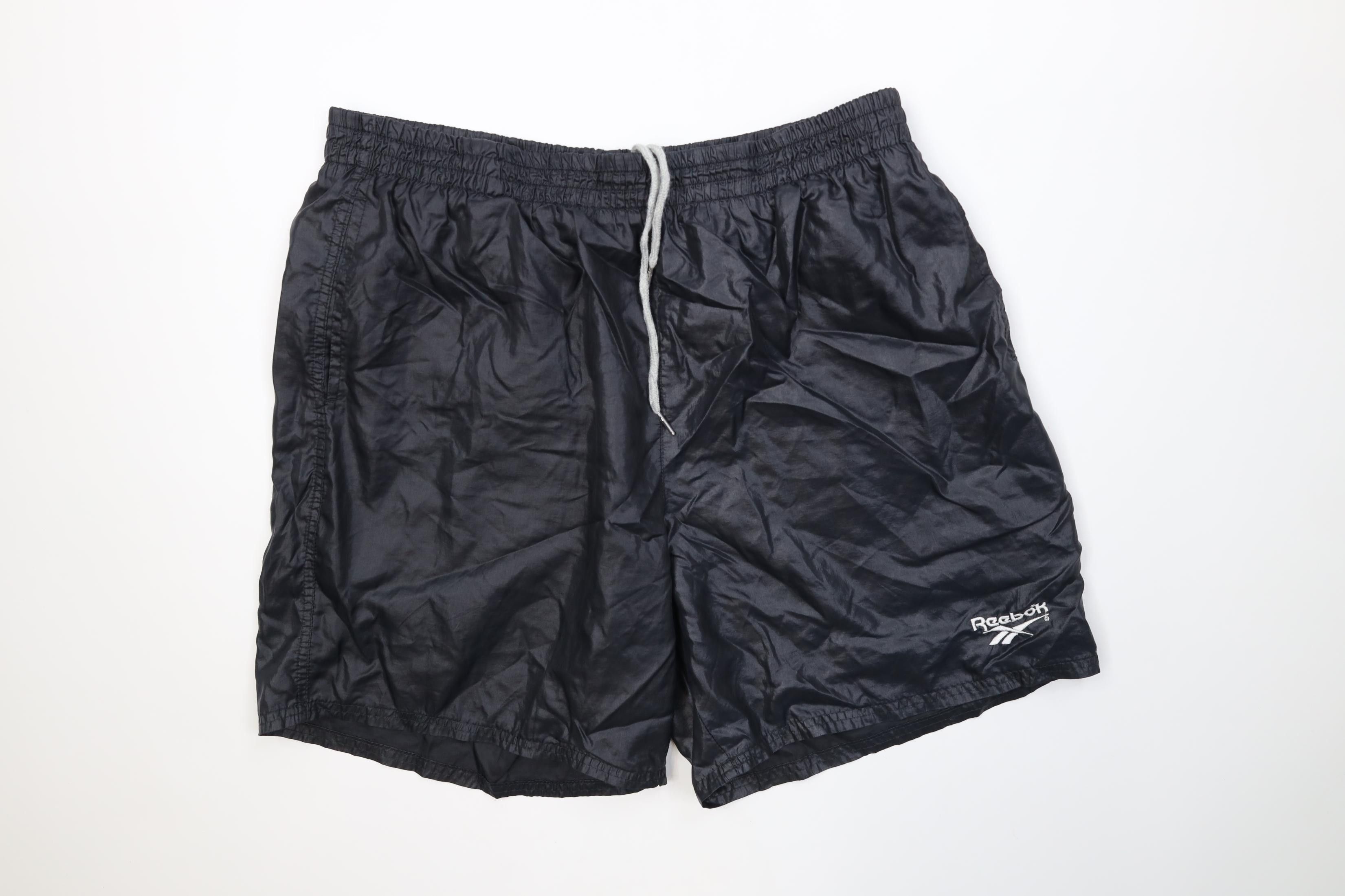 Reebok Vintage 90s Reebok Lined Running Jogging Soccer Shorts Black Size US 34 / EU 50 - 1 Thumbnail