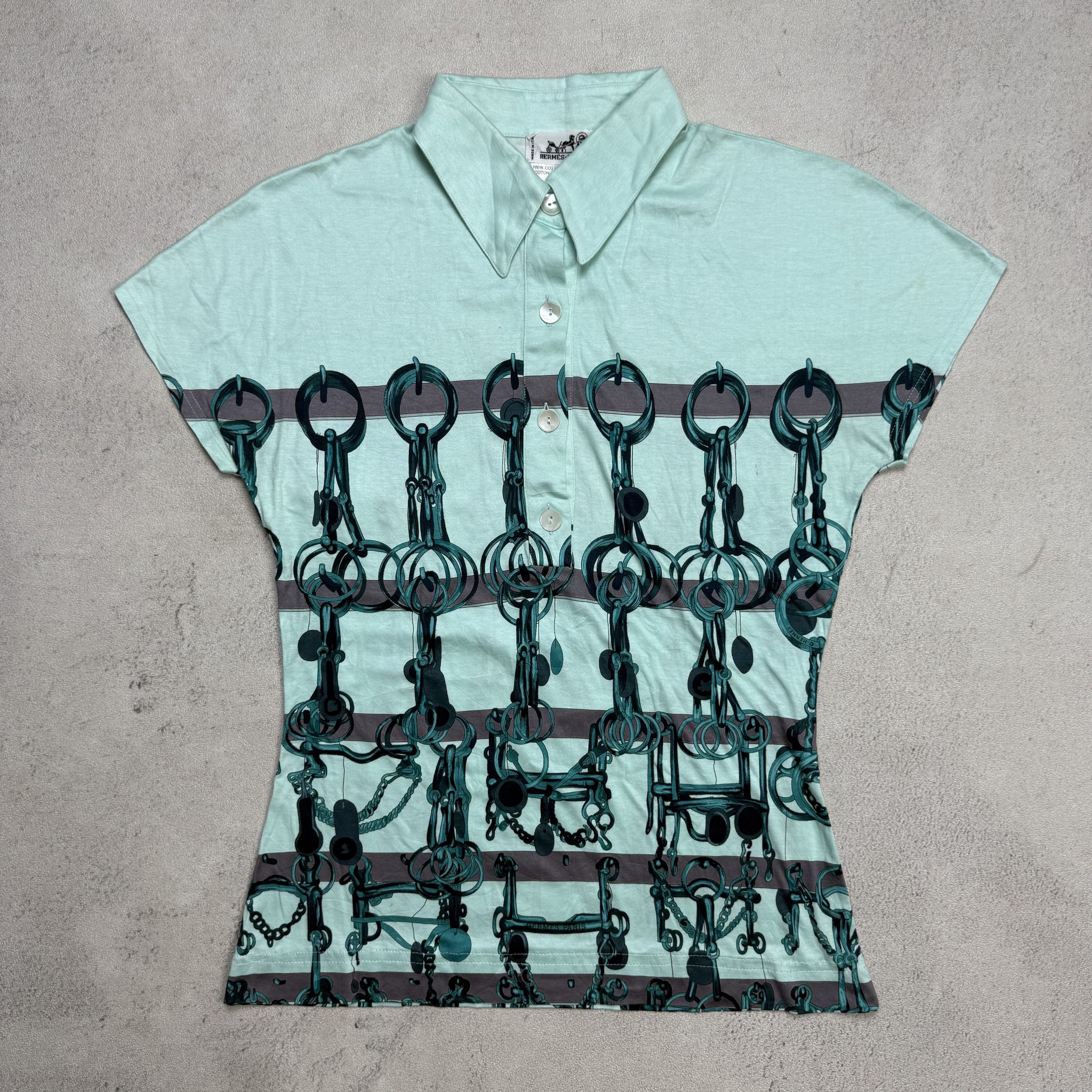 Hermes Vintage 90s Hermes Top Shirt Size M / US 6-8 / IT 42-44 - 1 Thumbnail