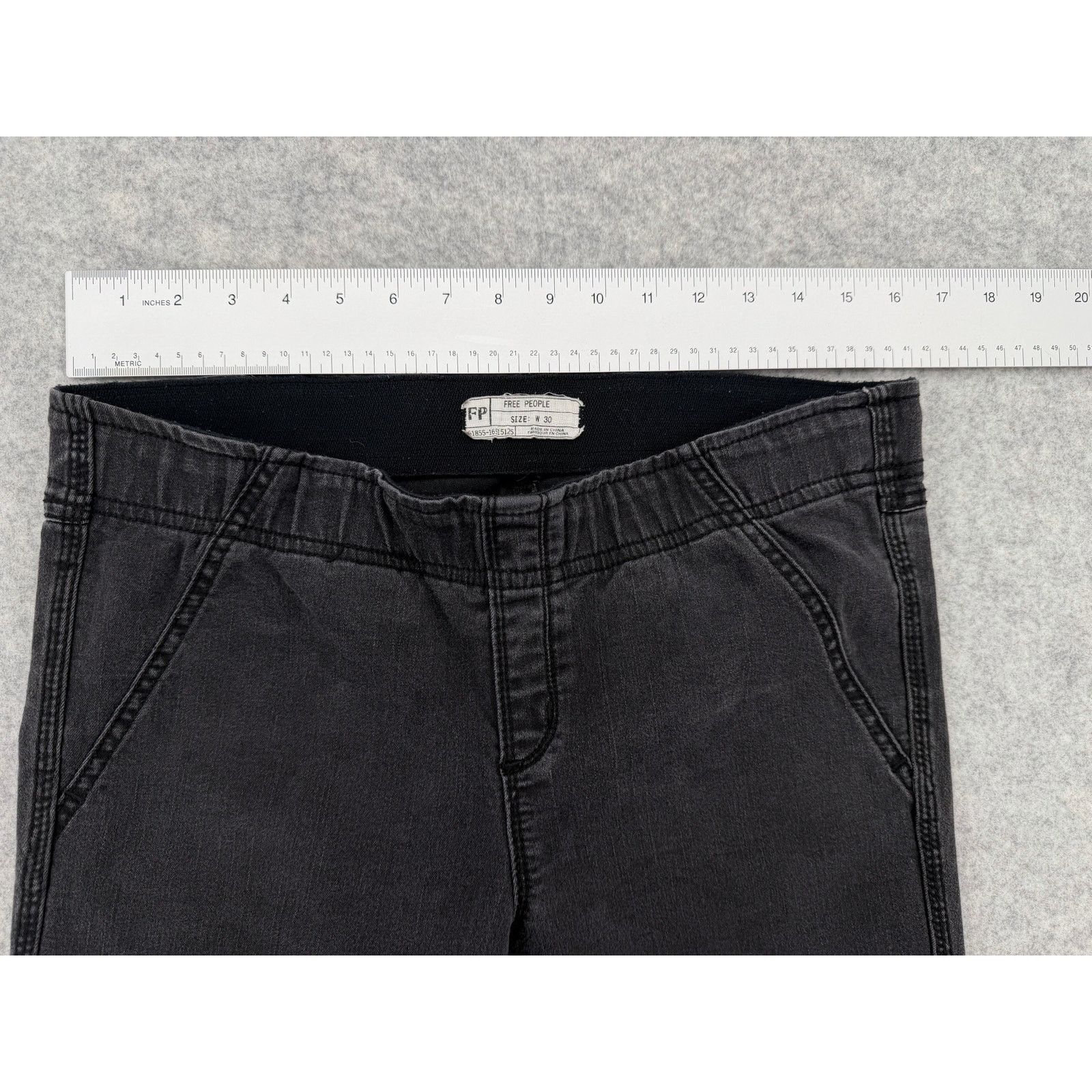 Free People Free People Penny Pull On Flare Wide Leg Boho Jeans Gray Size 30" / US 8 / IT 44 - 5 Thumbnail