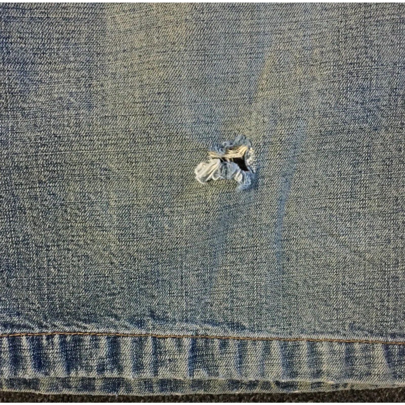 JNCO VINTAGE Anchor Blue Baggy Jean Shorts 38 Distressed 90s Grunge Skate Jnco Denim Mens Blue Size US 38 / EU 54 - 6 Thumbnail