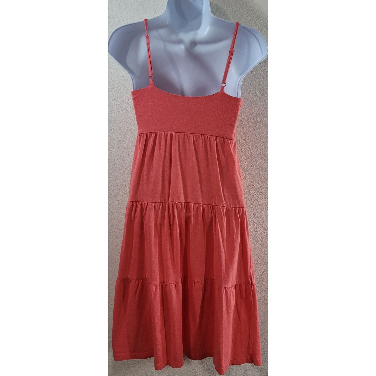 Old Navy Old Navy Coral Orange Spaghetti Strap A Line Mini Dress XS Size XS / US 0-2 / IT 36-38 - 3 Thumbnail