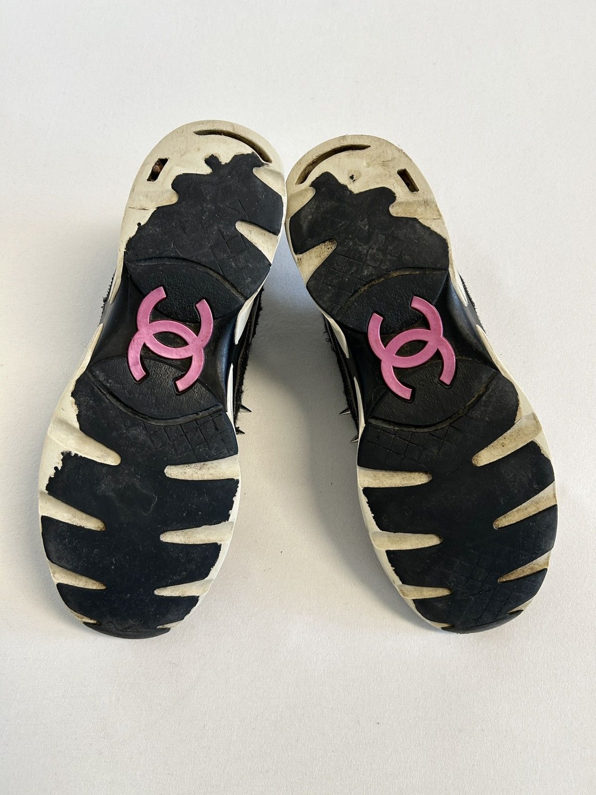 Chanel FW2014 Runway Tweed Spiked Runner Sneakers Size US 8 / EU 41 - 8 Thumbnail
