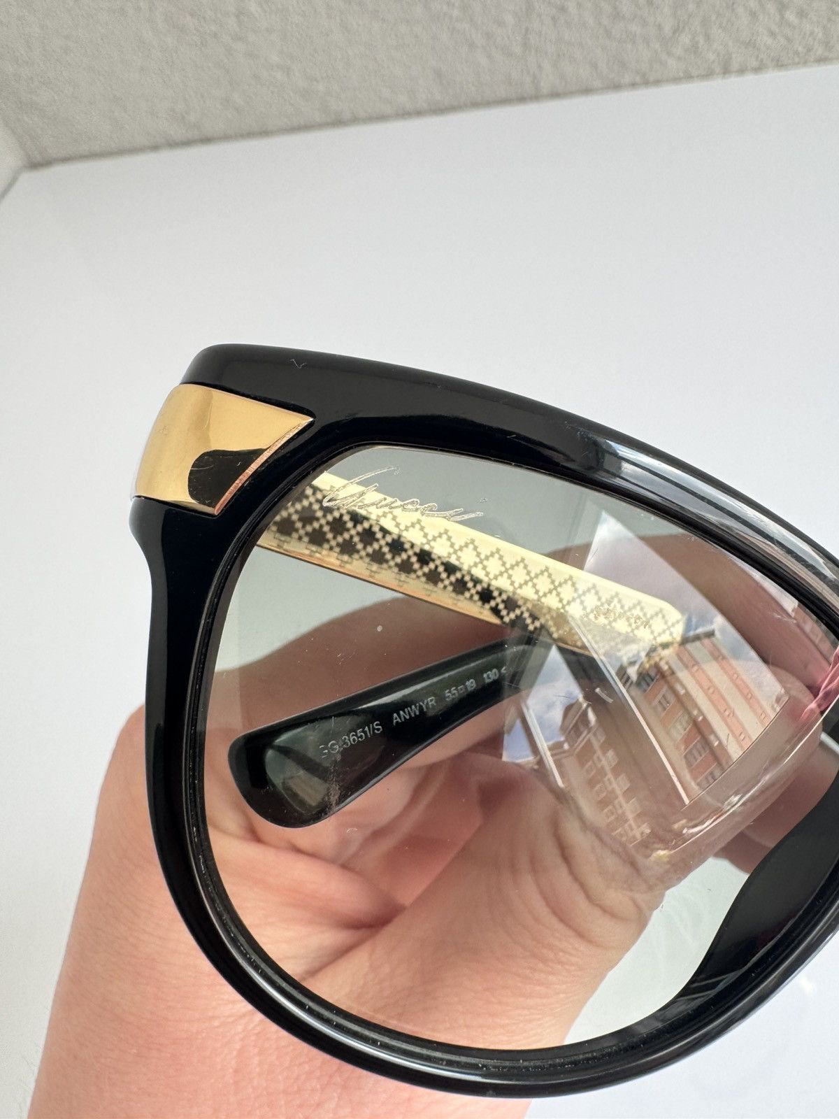 Gucci Gucci Sunglasses GG 3651/S Black Gold Size ONE SIZE - 12 Thumbnail
