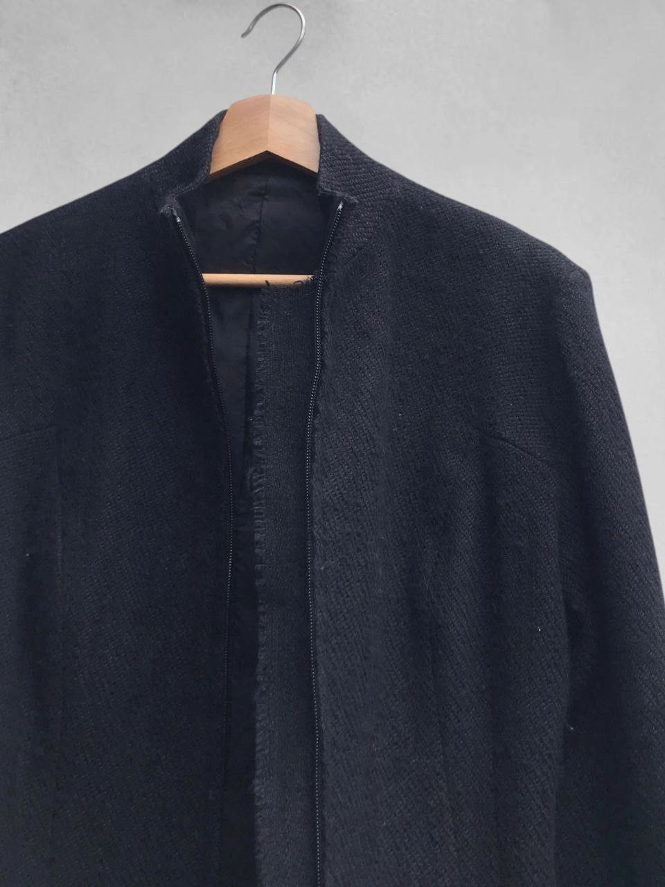 Yohji Yamamoto AW08 Runway Unfinished High Gauge Long Neck Jacket Size M / US 6-8 / IT 42-44 - 8 Thumbnail