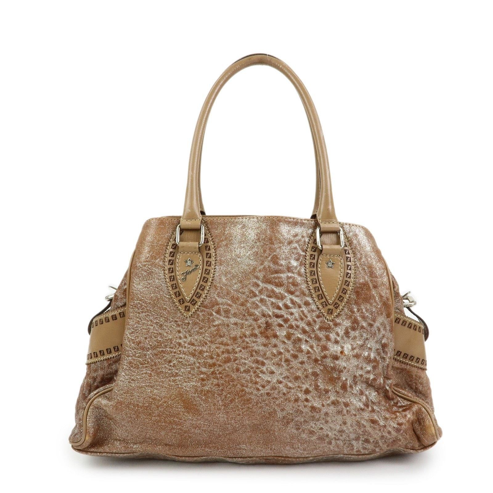 Fendi Fendi Ethnico Leather Tote Brown Size ONE SIZE - 1 Thumbnail
