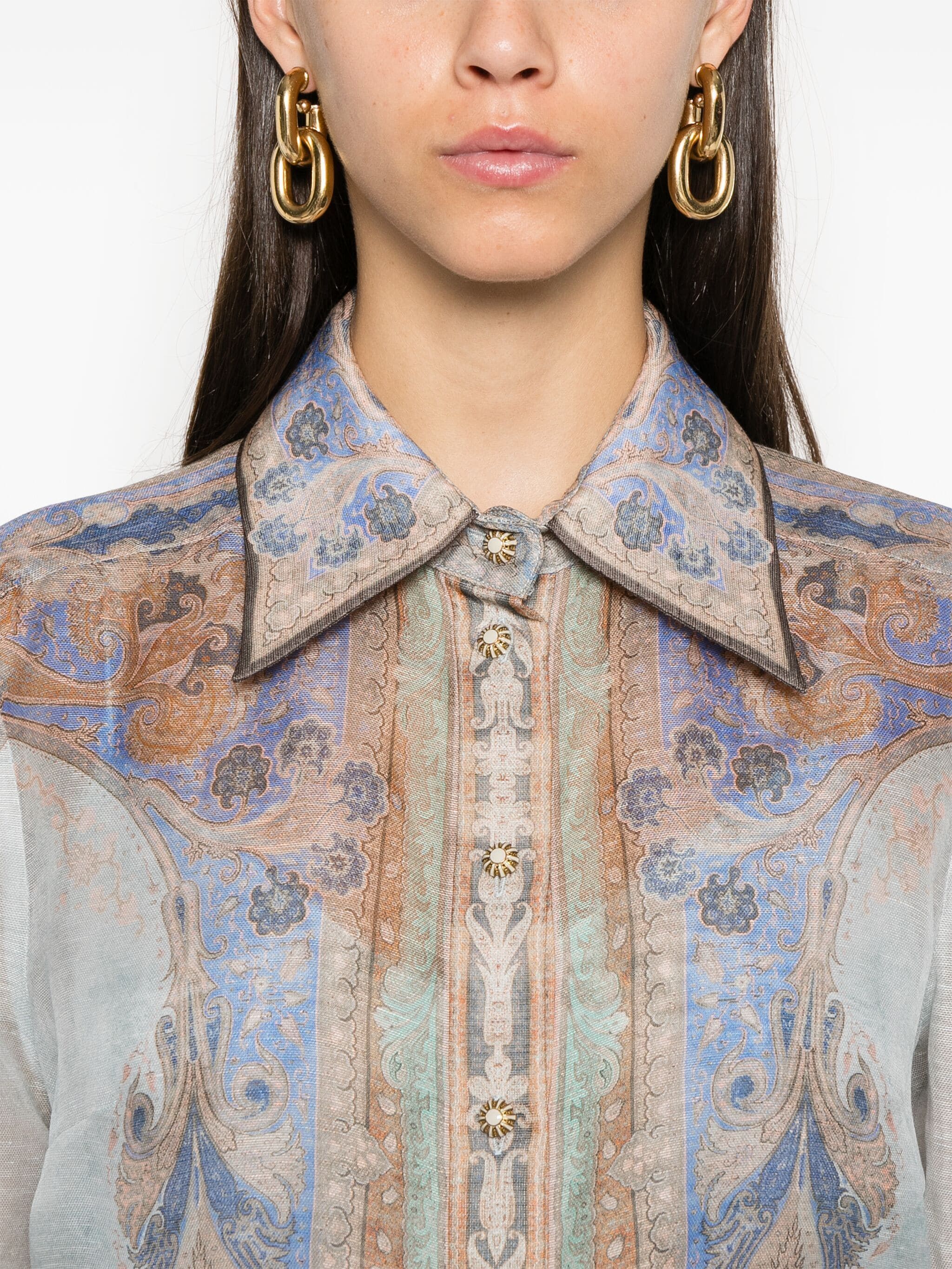 o1s22i1n1024 Eden Paisley Print Shirt in Multicolor