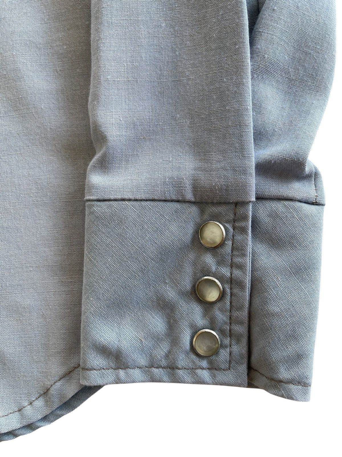 Vintage 70s Foxy Western Chambray Embroidery Shirt Size US S / EU 44-46 / 1 - 12 Thumbnail