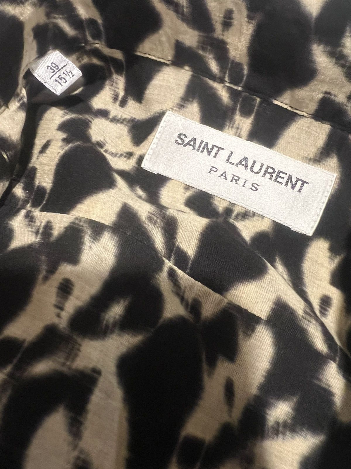 Saint Laurent Paris Saint Laurent men’s viscose shirt. 39/15.5. $1350 Size US M / EU 48-50 / 2 - 3 Thumbnail