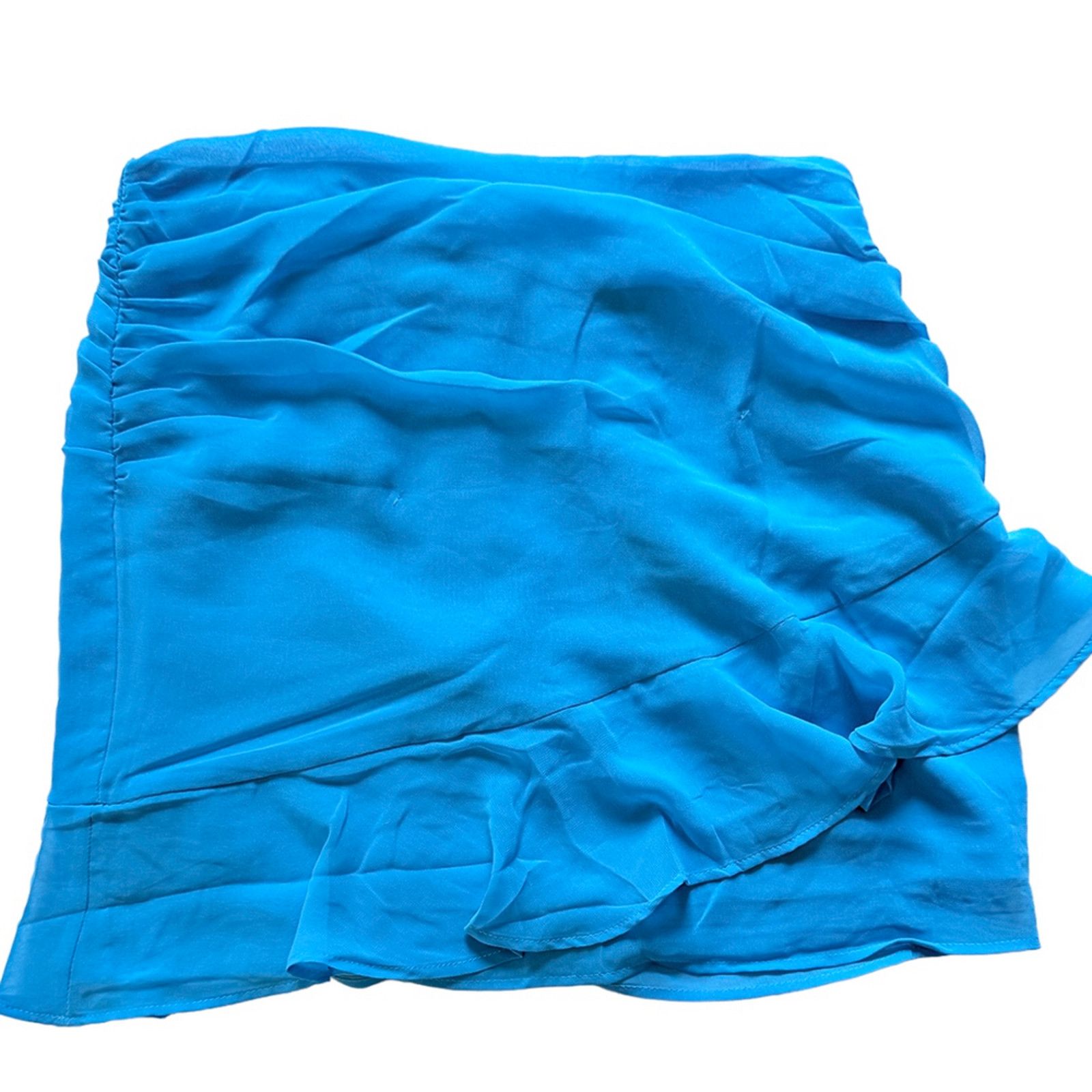 Mango y2K Mango Turquoise Mini Flutter skirt in Blue Size 27" / US 4 / IT 40 - 2 Thumbnail