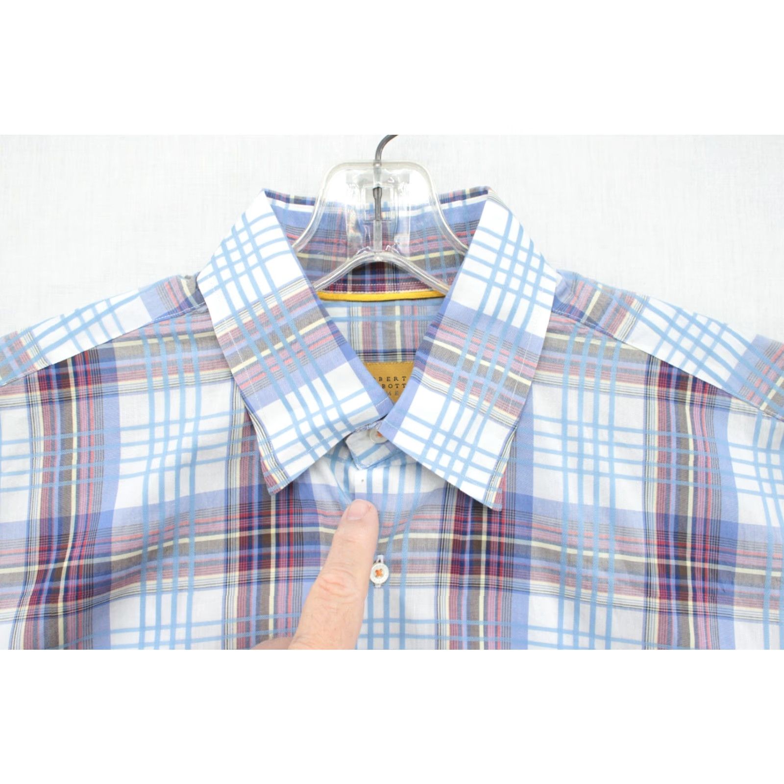 Robert Talbott Robert Talbott Carmel Shirt Men's XL Multicolor Plaid Short Sleeve Button Up Size US XL / EU 56 / 4 - 6 Thumbnail