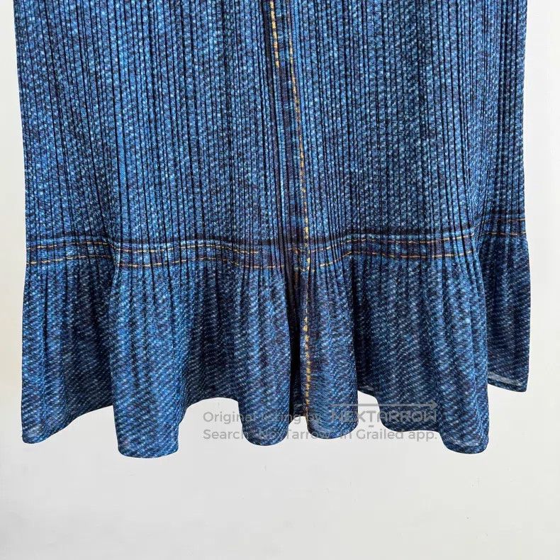 Issey Miyake Issey Miyake size:1 Snowflake Denim Skirt Size 22" - 3 Thumbnail