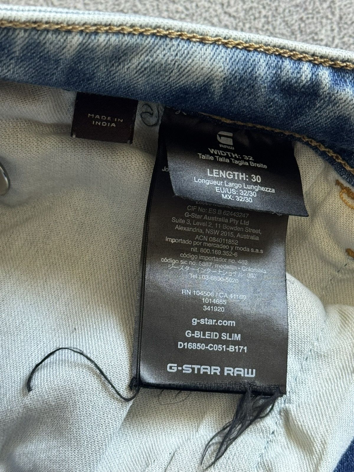 G-Star G star raw 32/30 G-Bleid slim denim pants trousers jeans 👖 Size US 32 / EU 48 - 12 Thumbnail