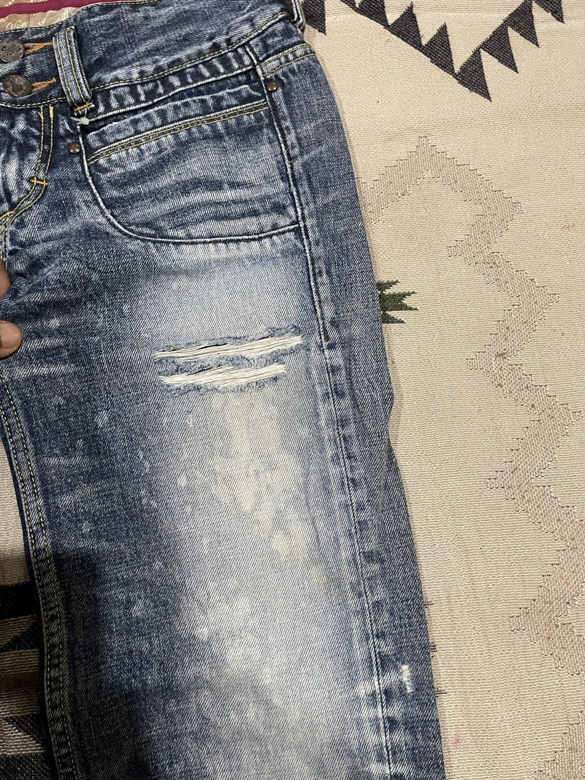 If Six Was Nine 2000s IF SIX WAS NINE STYLE MUDWASH FLARE DENIM JEANS Size 26" / US 2 / IT 38 - 8 Thumbnail