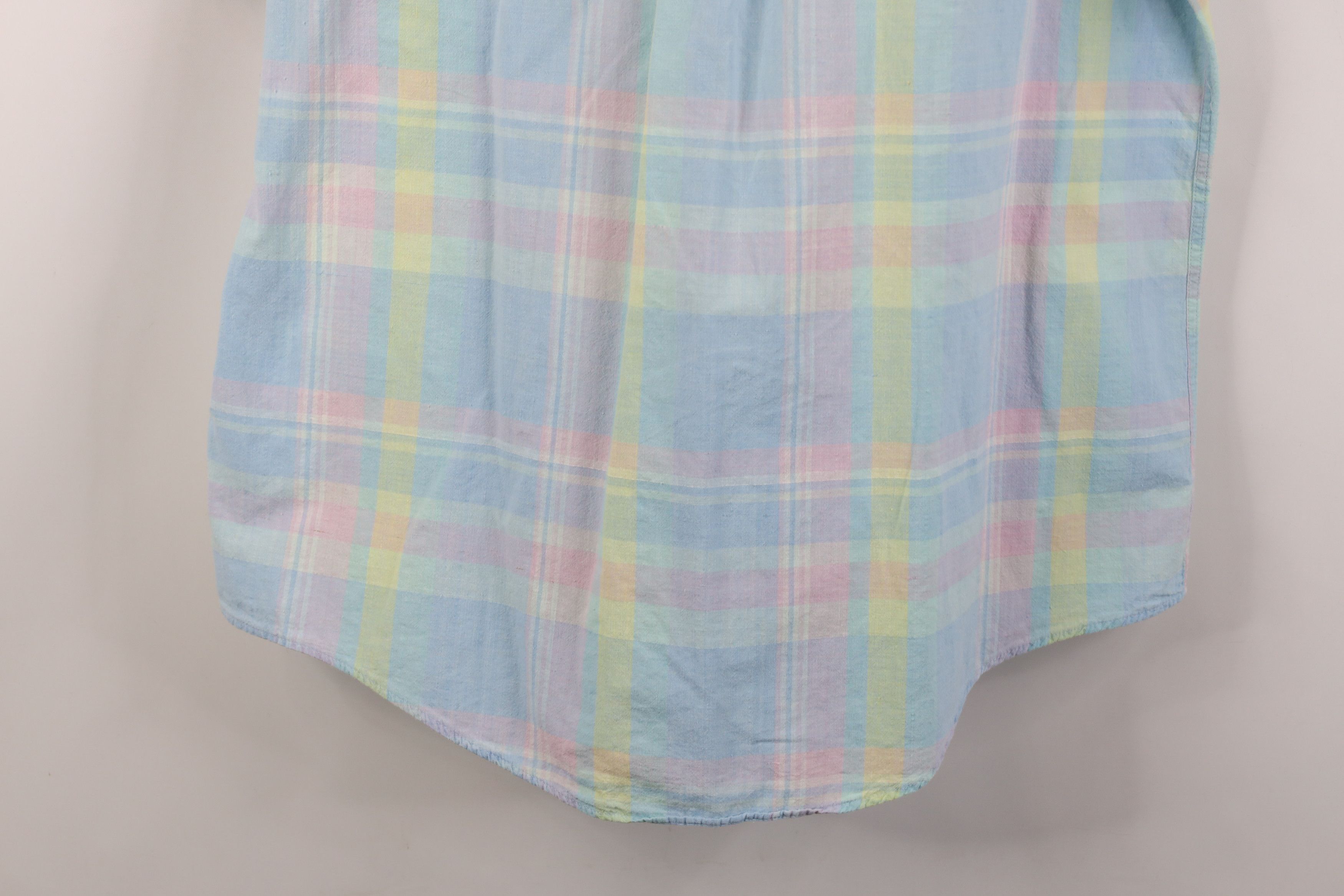 Lands' End Vintage 90s Lands End Madras Plaid Button Down Shirt USA Size US L / EU 52-54 / 3 - 15 Thumbnail