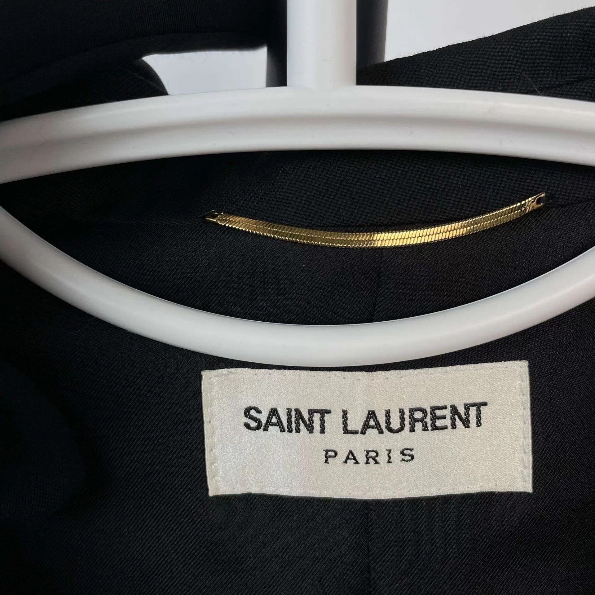 Saint Laurent Paris YSL Wool Smoking Blazer EU 36 Black Size XS / US 0-2 / IT 36-38 - 3 Thumbnail