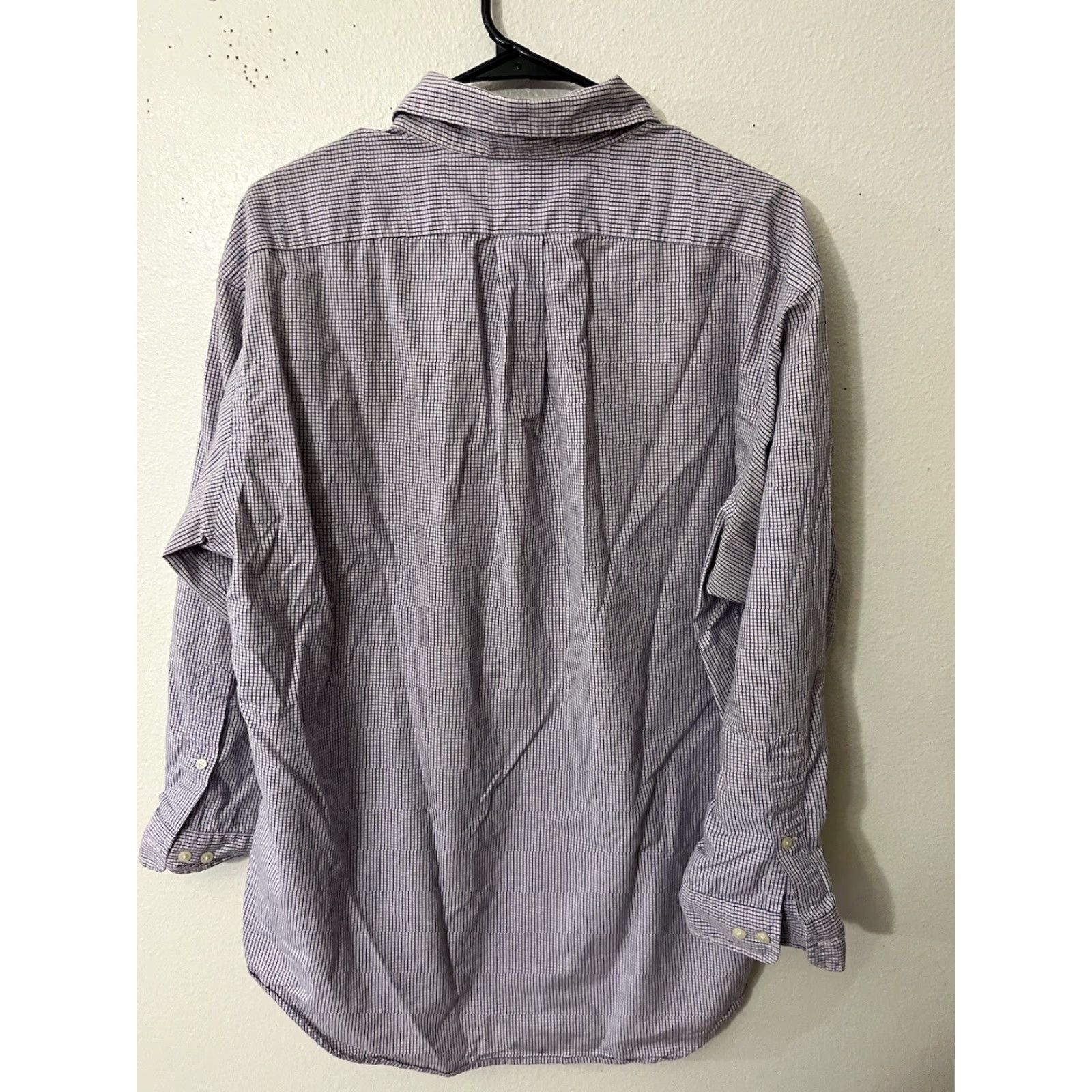 Ralph Lauren Ralph Lauren Shirt Men’s 16.5 Purple Check Button-Down Classic Fit Cotton Yarmouth 90s Style Mens Size US L / EU 52-54 / 3 - 2 Thumbnail