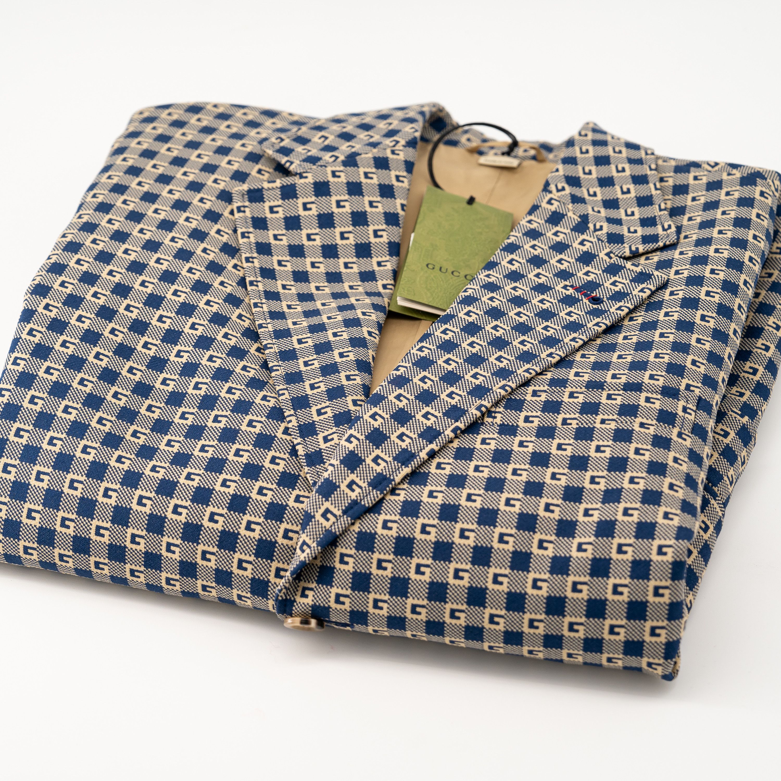 Gucci 50 L Gucci Square G Check Formal Jacket Short Sleeve Size 50L - 7 Thumbnail