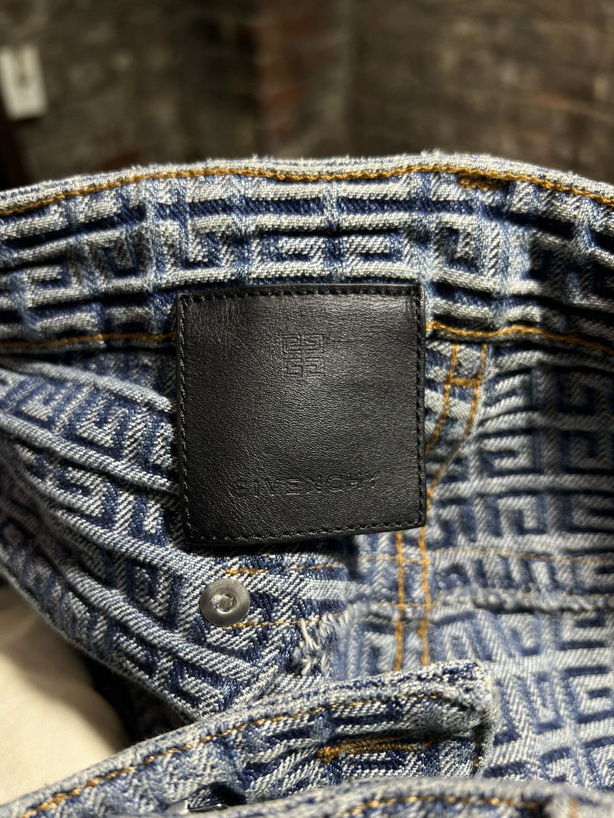 Givenchy Givenchy 4G Jacquard Denim Jeans Size US 33 - 4 Thumbnail